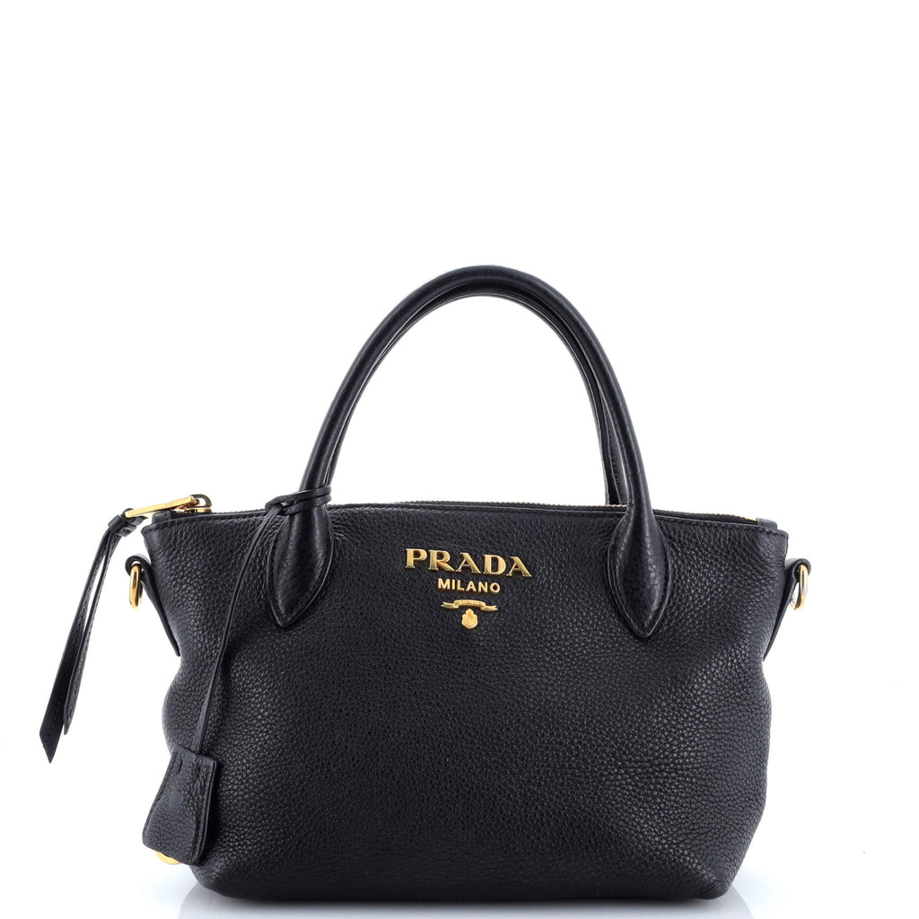 Dual Strap Zip Tote Vitello Daino Small