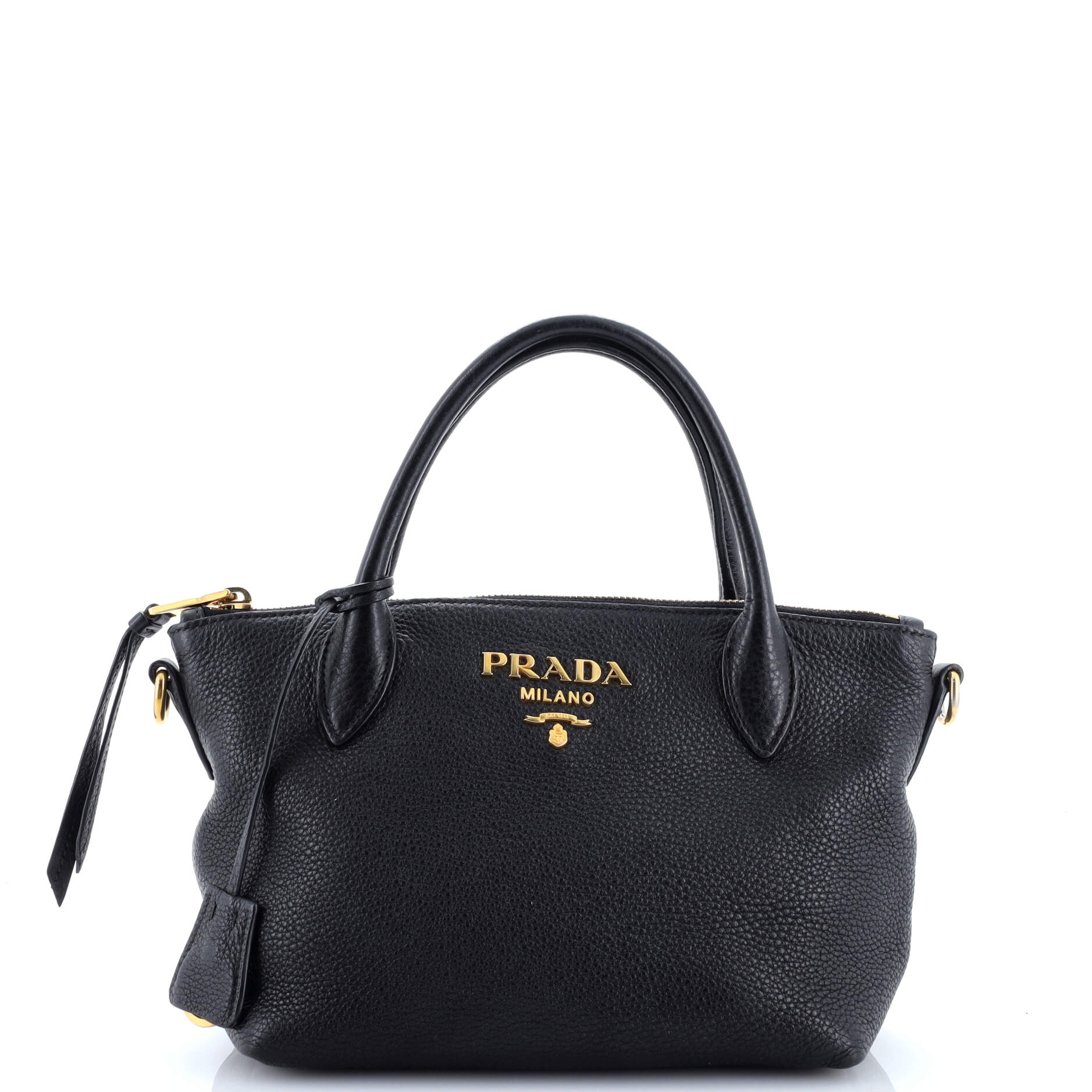 Dual Strap Zip Tote Vitello Daino Small