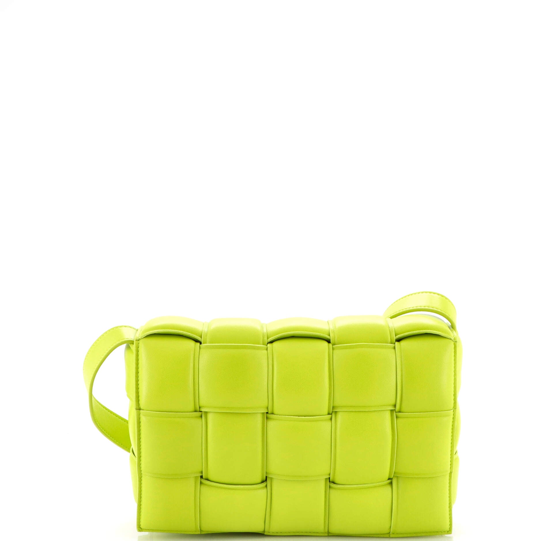 Cassette Crossbody Bag Padded Maxi Intrecciato Leather