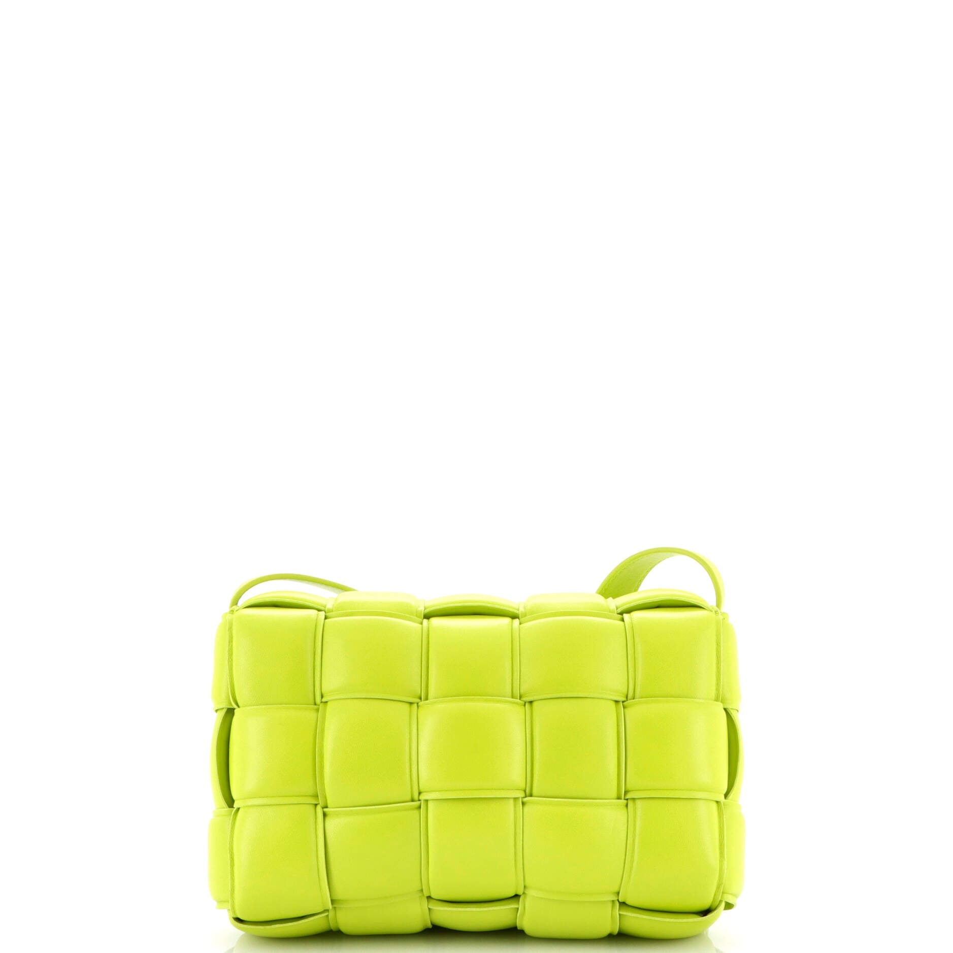 Cassette Crossbody Bag Padded Maxi Intrecciato Leather
