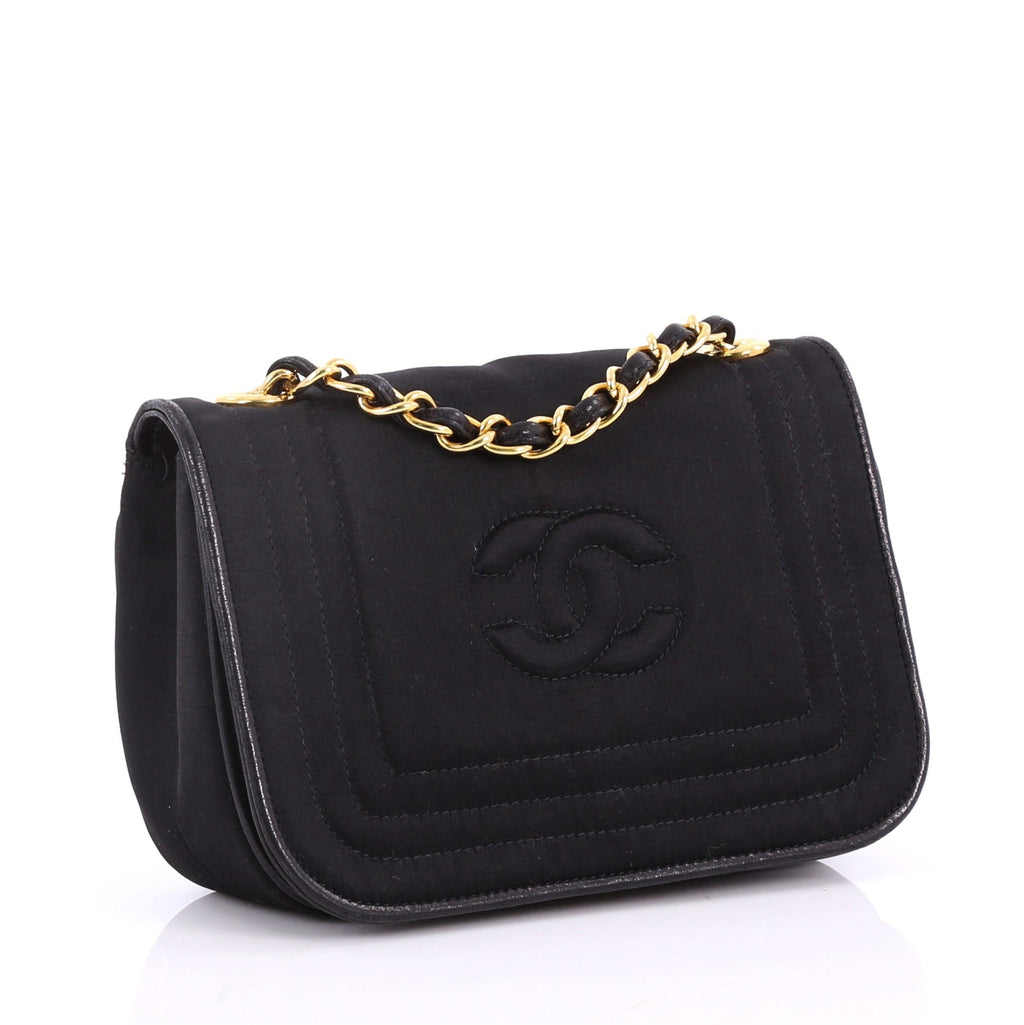 Vintage CC Stitch Flap Bag Satin Mini
