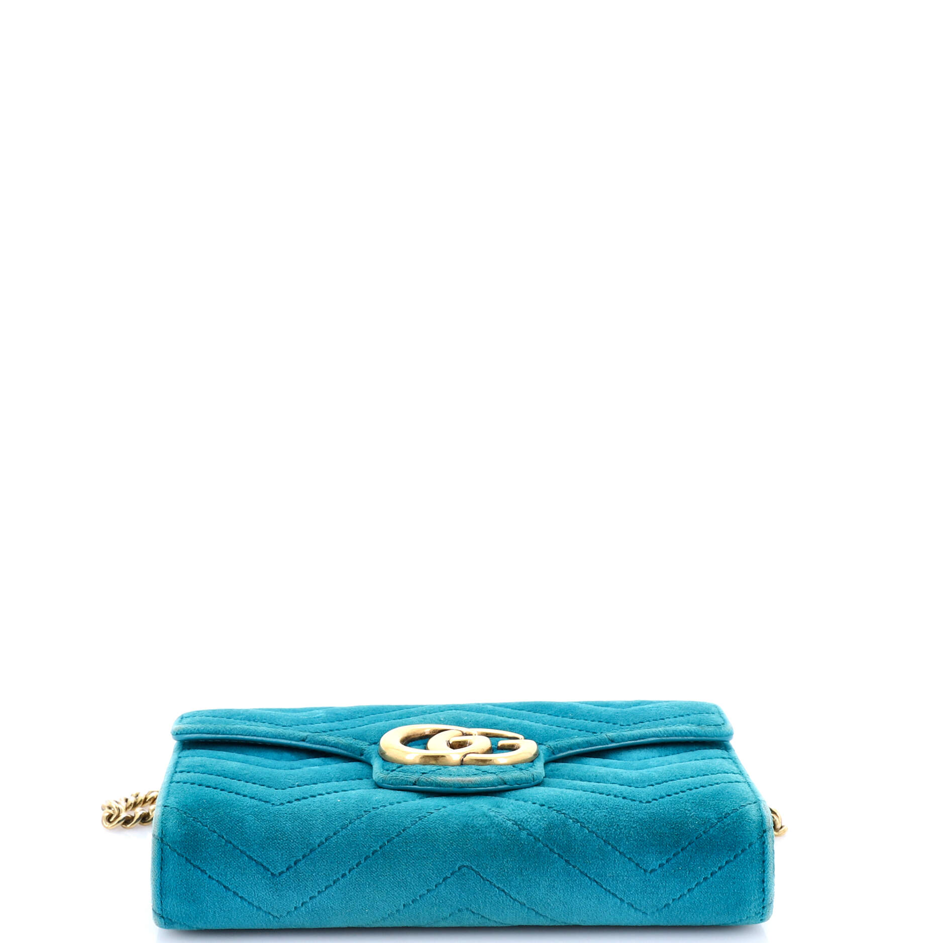 GG Marmont Chain Wallet Matelasse Velvet Mini