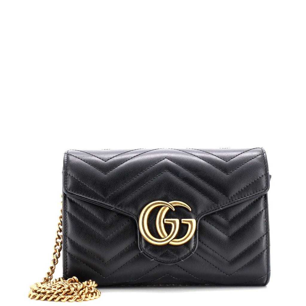 GG Marmont Chain Wallet Matelasse Leather Mini