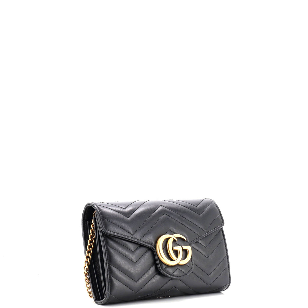 GG Marmont Chain Wallet Matelasse Leather Mini