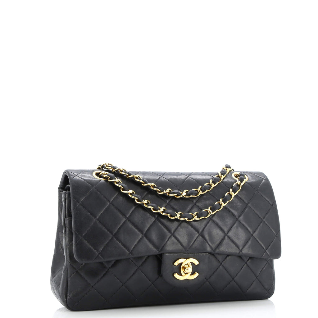 Vintage Classic Double Flap Bag Quilted Lambskin Medium
