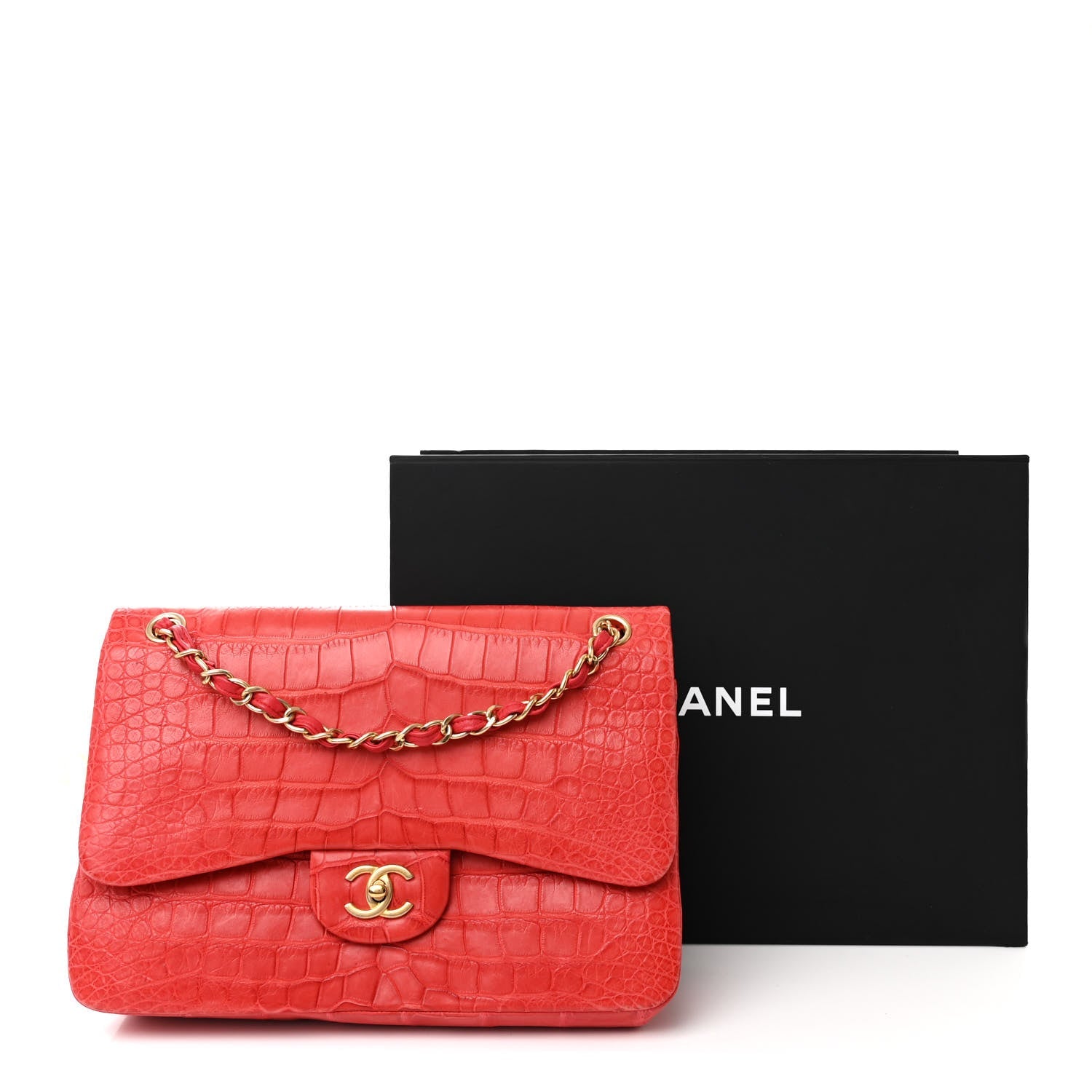 Alligator Jumbo Double Flap Red