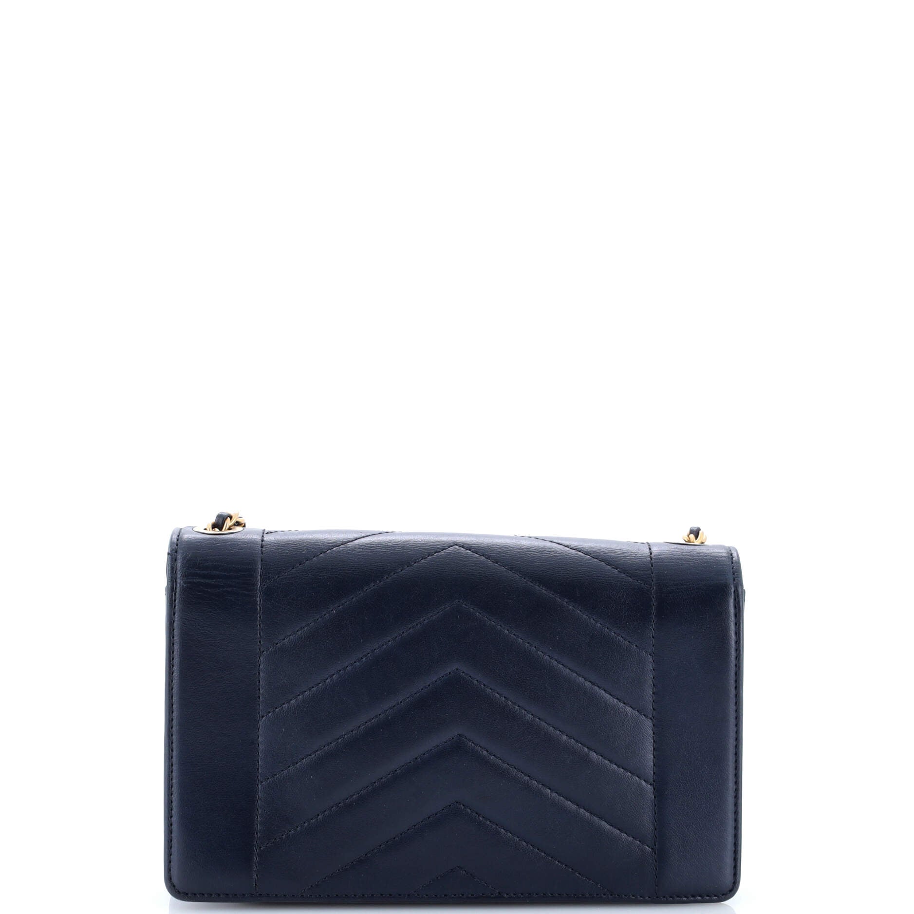 Reversed Flap Bag Chevron Lambskin Small