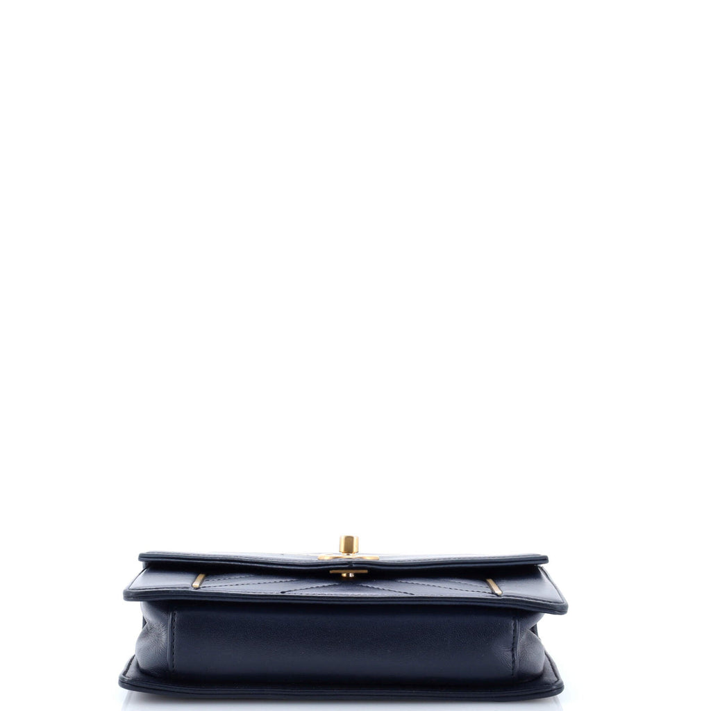 Reversed Flap Bag Chevron Lambskin Small