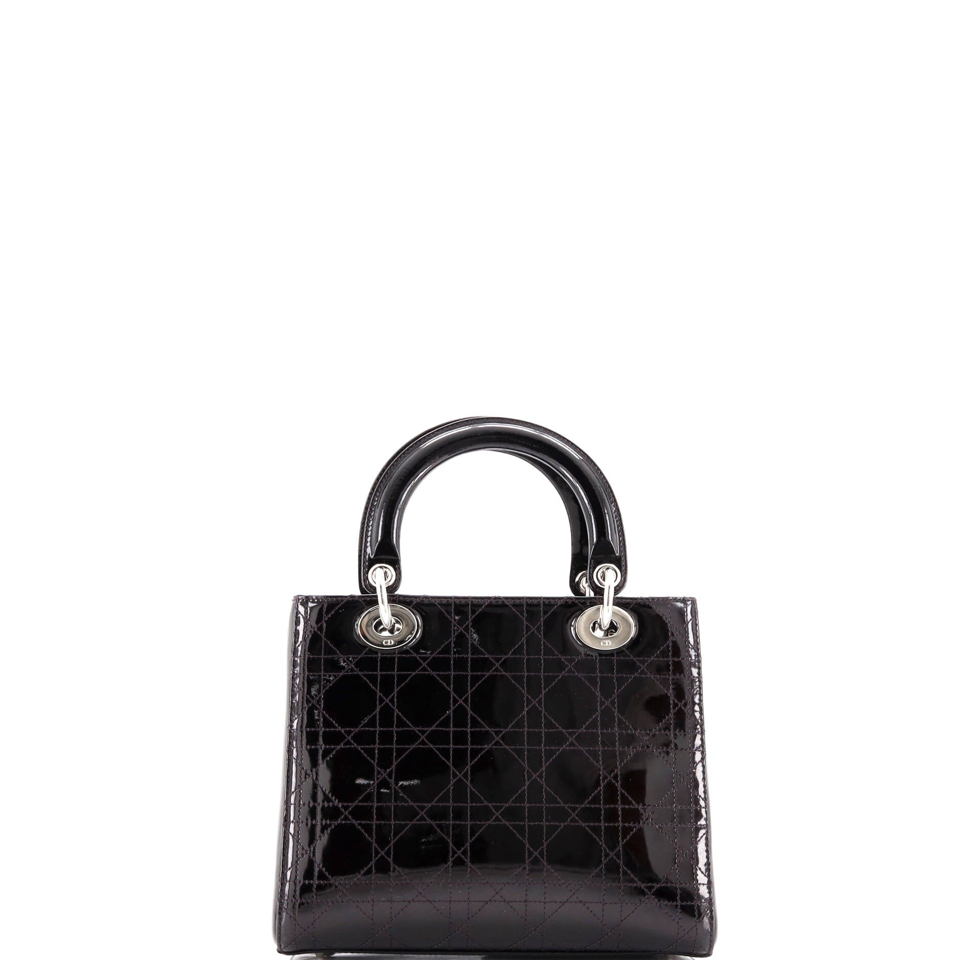 Lady Dior Bag Cannage Stitch Patent Medium