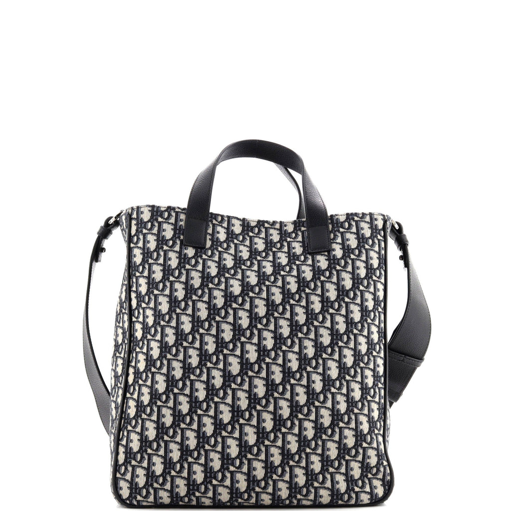 Saddle Tote Oblique Canvas and Leather Tall