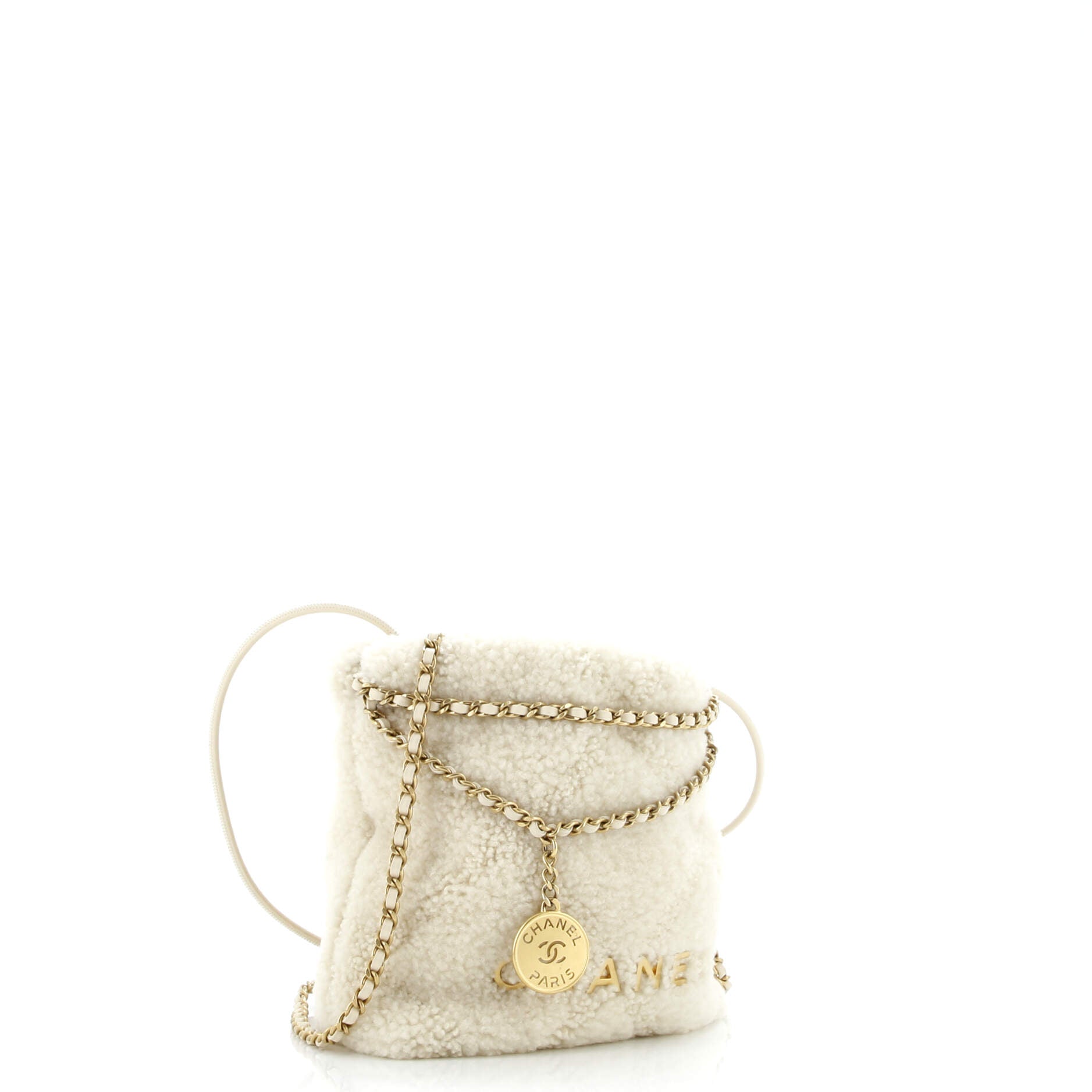 22 Chain Hobo Shearling Mini