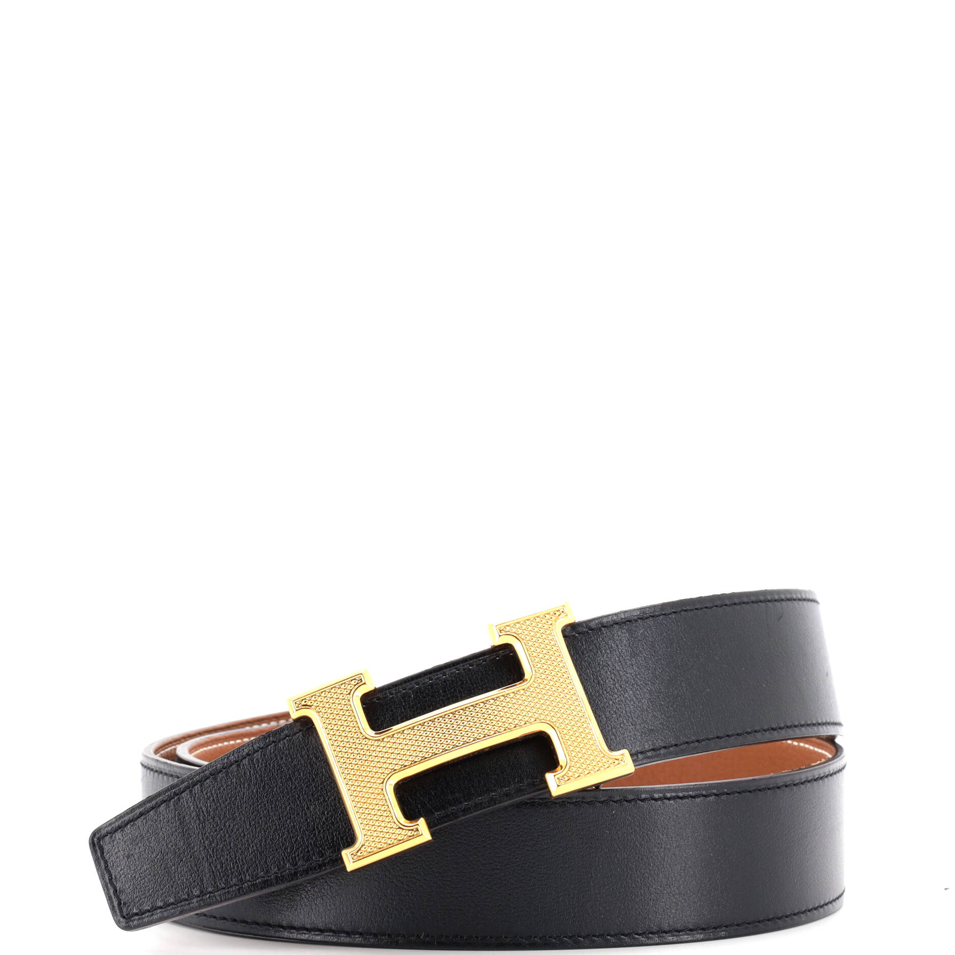 Constance Reversible Belt Leather with Guilloche Hardware Medium