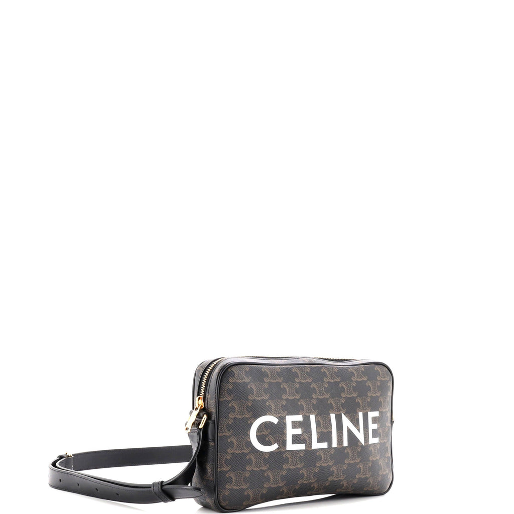 Logo Messenger Bag Triomphe Coated Canvas Medium