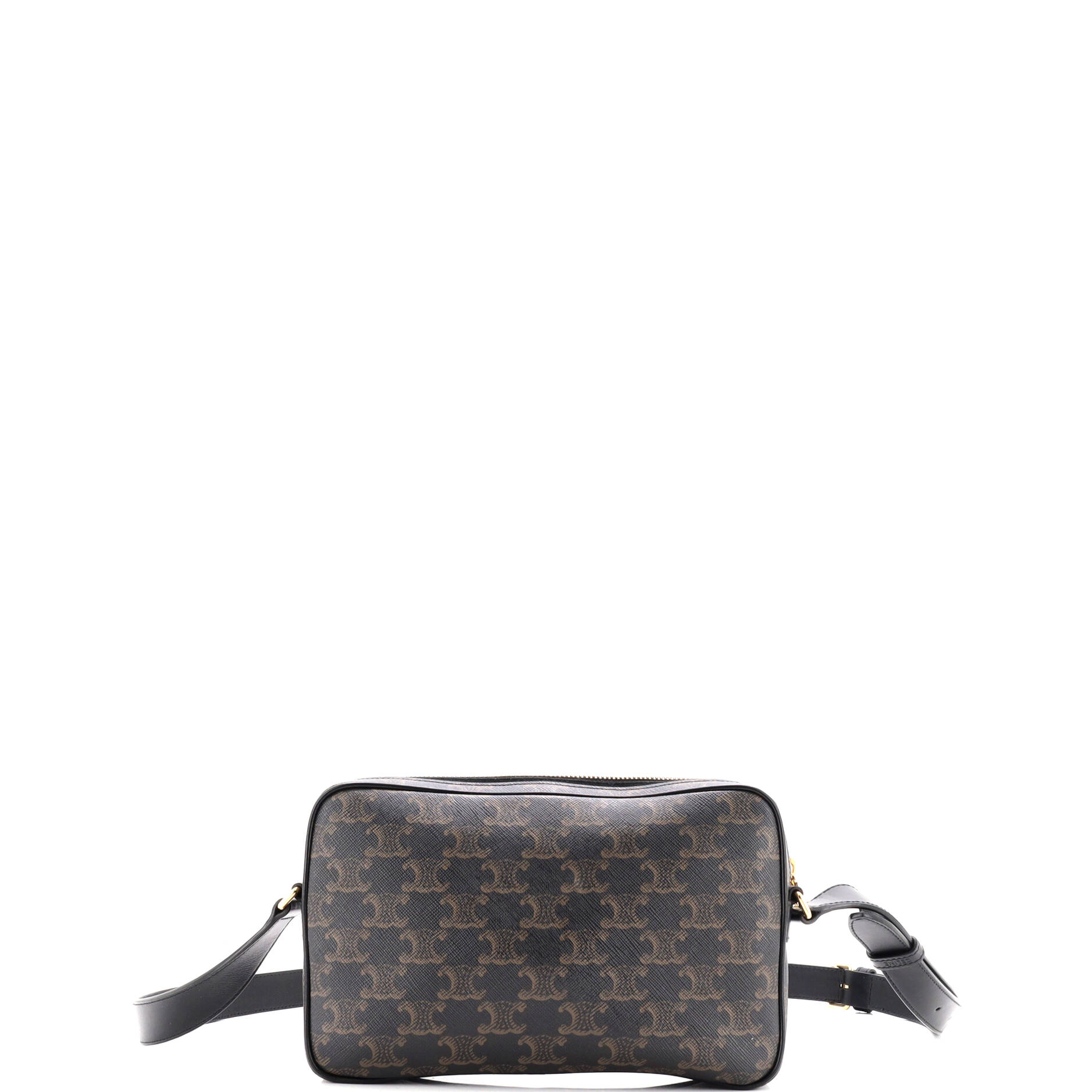 Logo Messenger Bag Triomphe Coated Canvas Medium