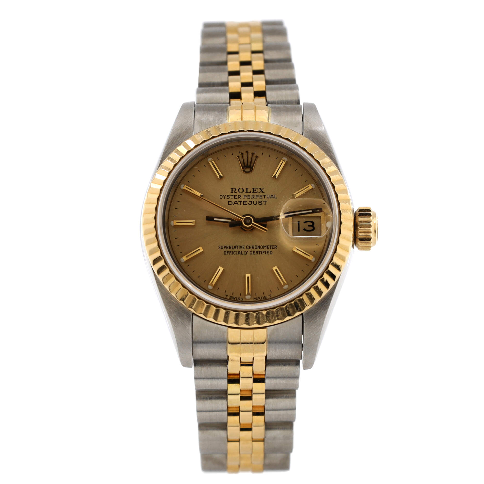 Oyster Perpetual Datejust Automatic Watch Stainless Steel and Yellow Gold 26