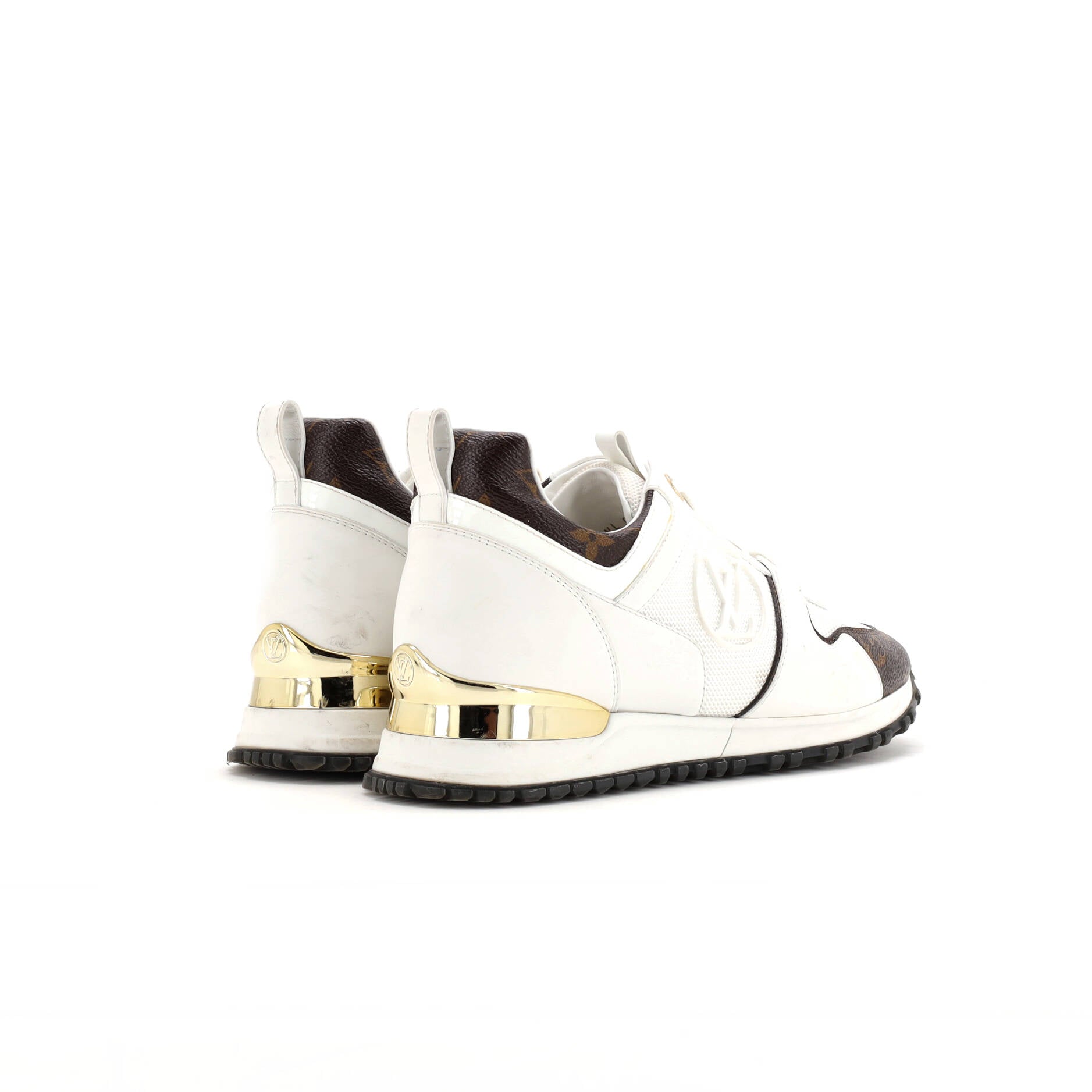 Women's Run Away Sneakers Mesh with Monogram Canvas and Leather