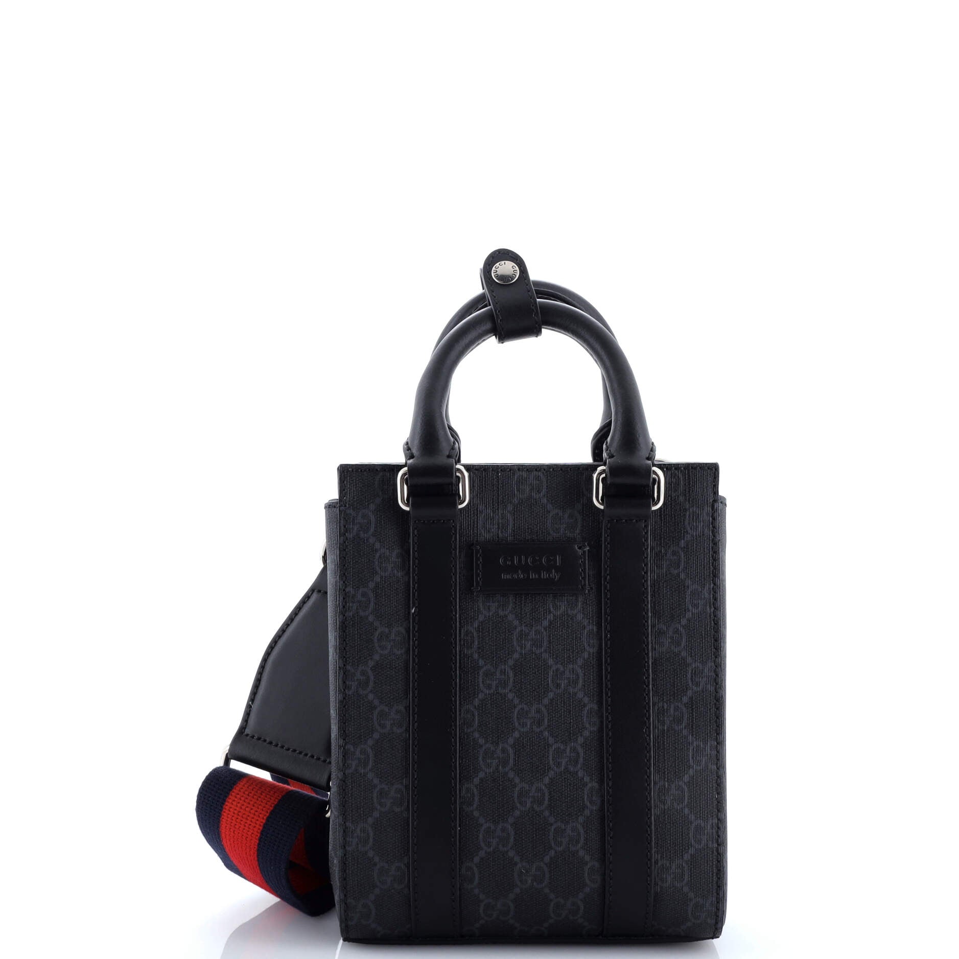 Convertible Web Open Tote GG Coated Canvas Mini
