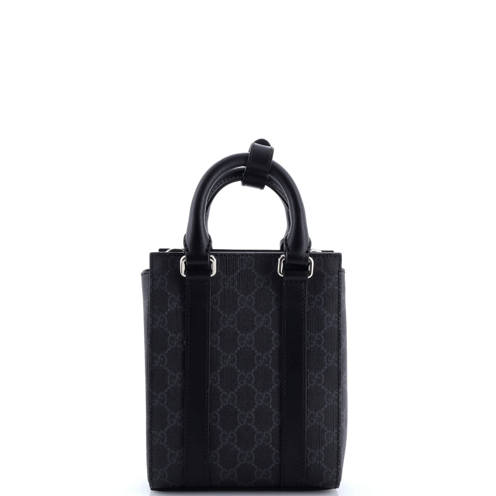 Convertible Web Open Tote GG Coated Canvas Mini