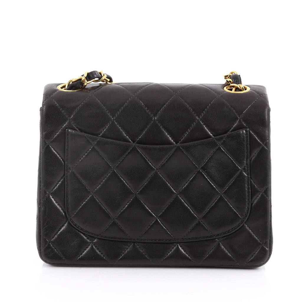 Vintage Square Classic Single Flap Bag Quilted Lambskin Mini