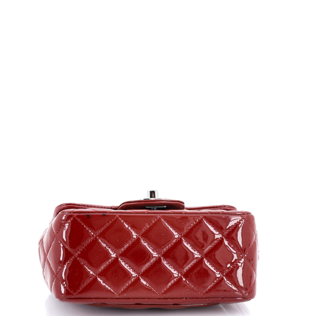 Square Classic Single Flap Bag Quilted Patent Mini