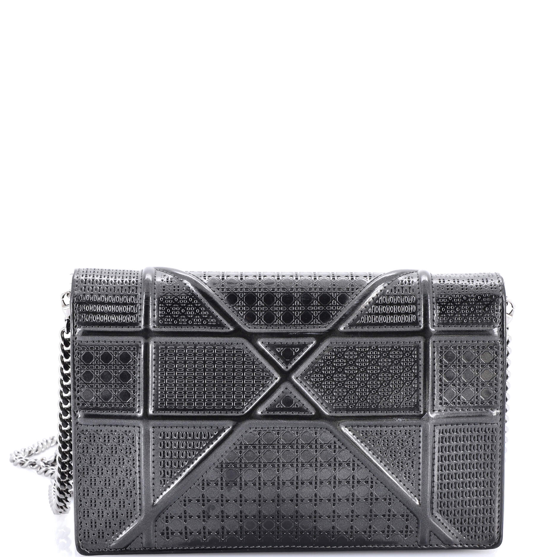 Diorama Wallet on Chain Cannage Embossed Calfskin