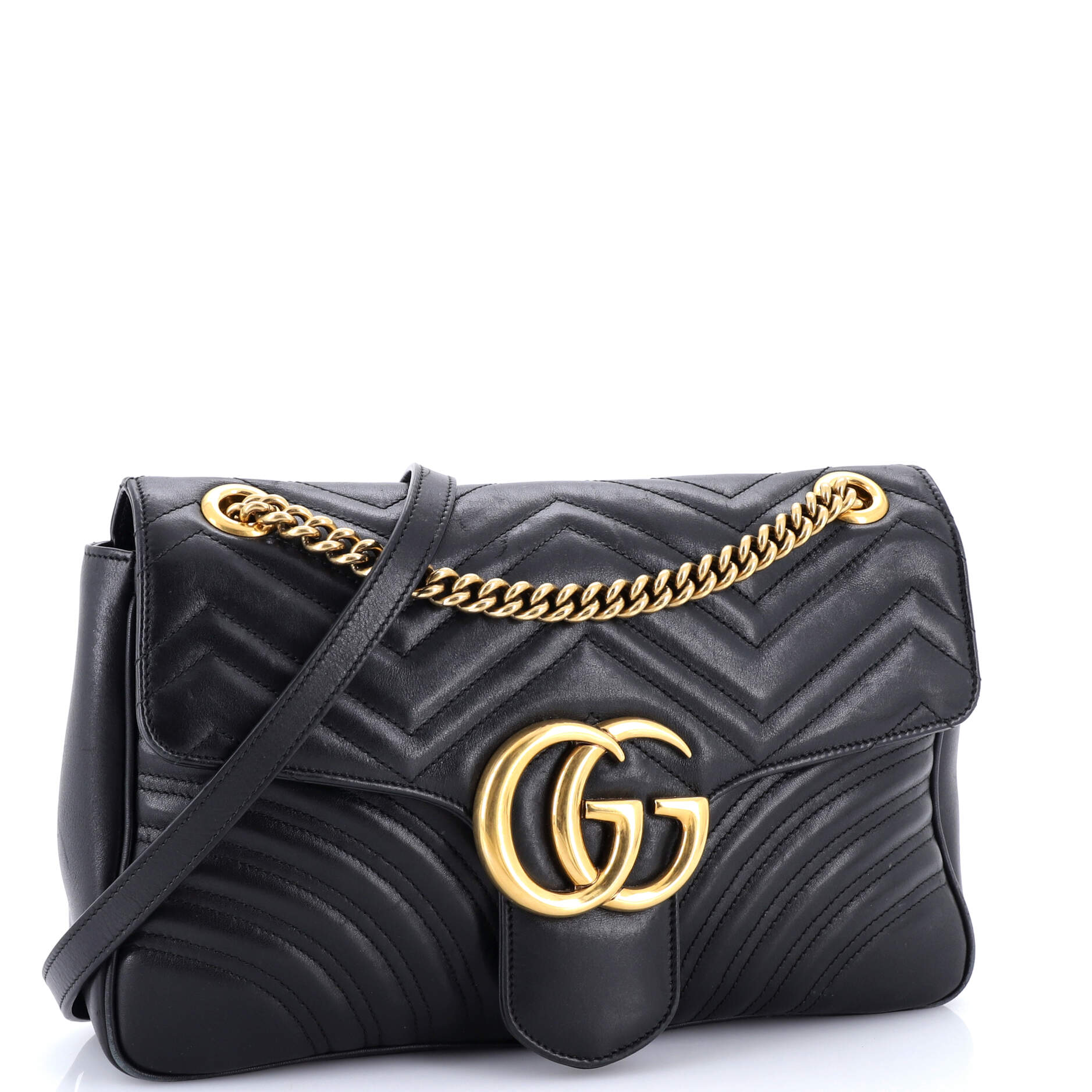GG Marmont Flap Bag Matelasse Leather Medium