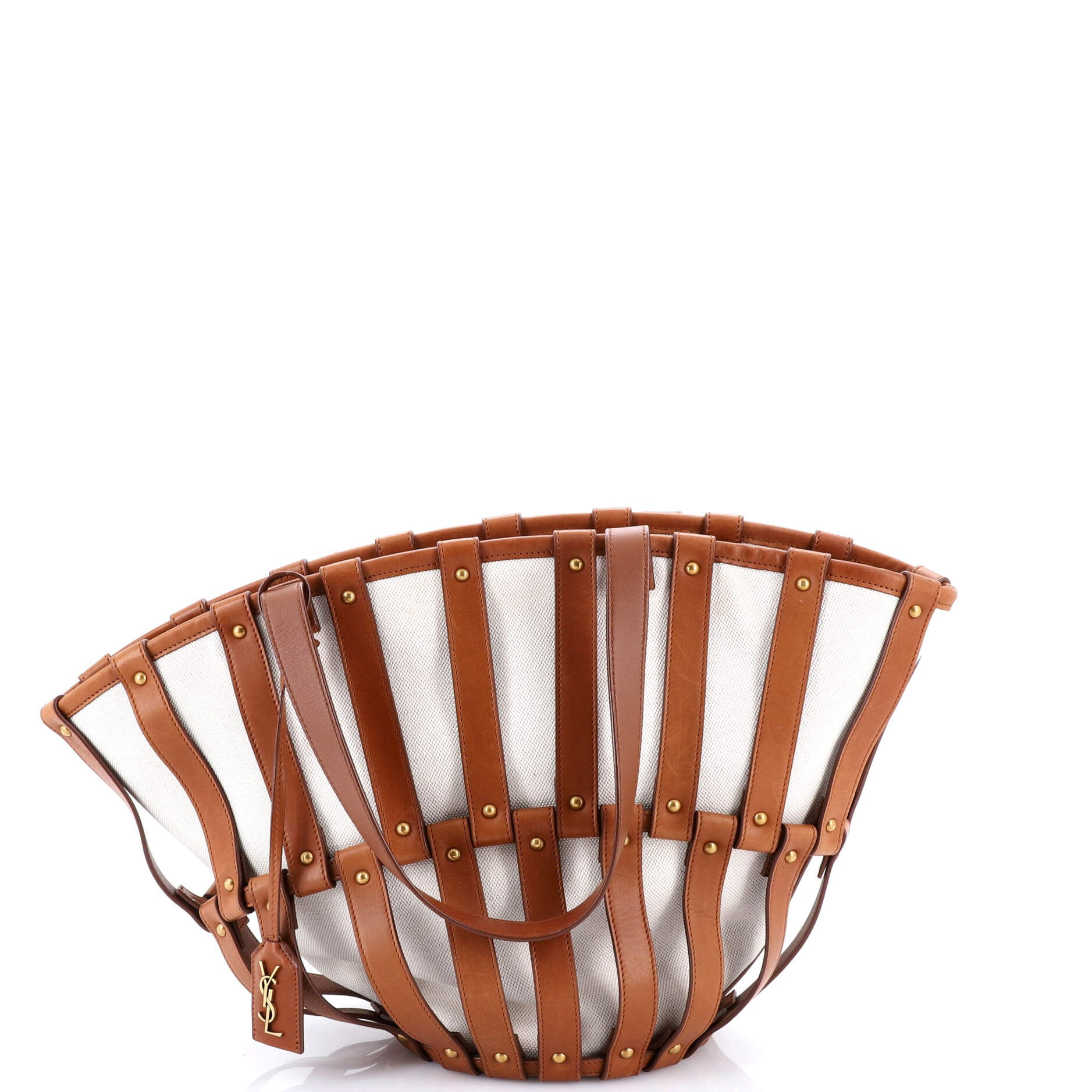 Beatrix Panier Cut Out Tote Canvas with Leather