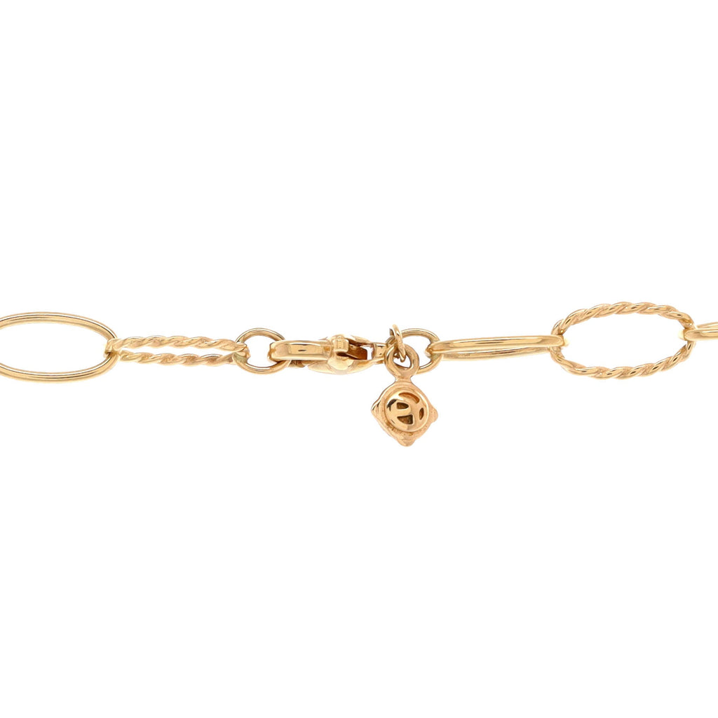 Stax Elongated Oval Link Necklace 18K Yellow Gold 36"
