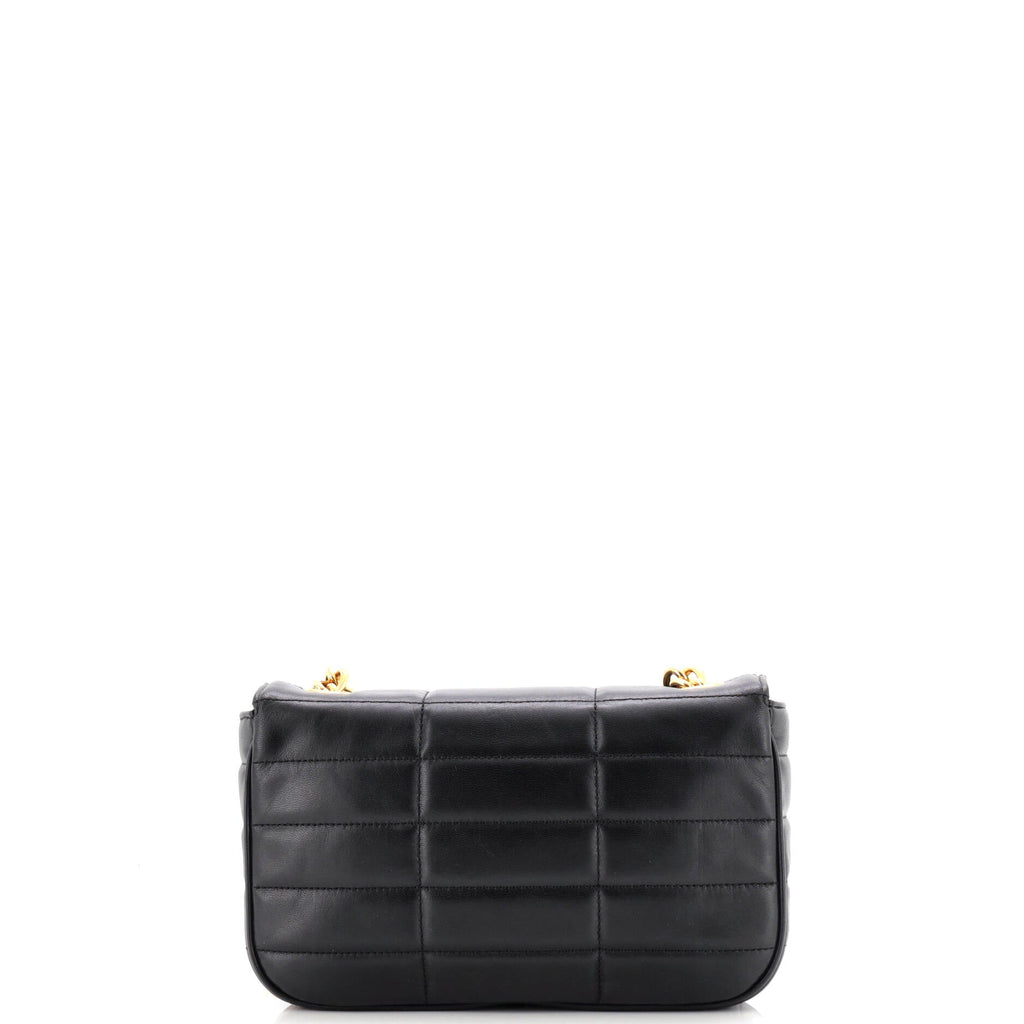 Logo Chain Flap Bag Quilted Goatskin Small
