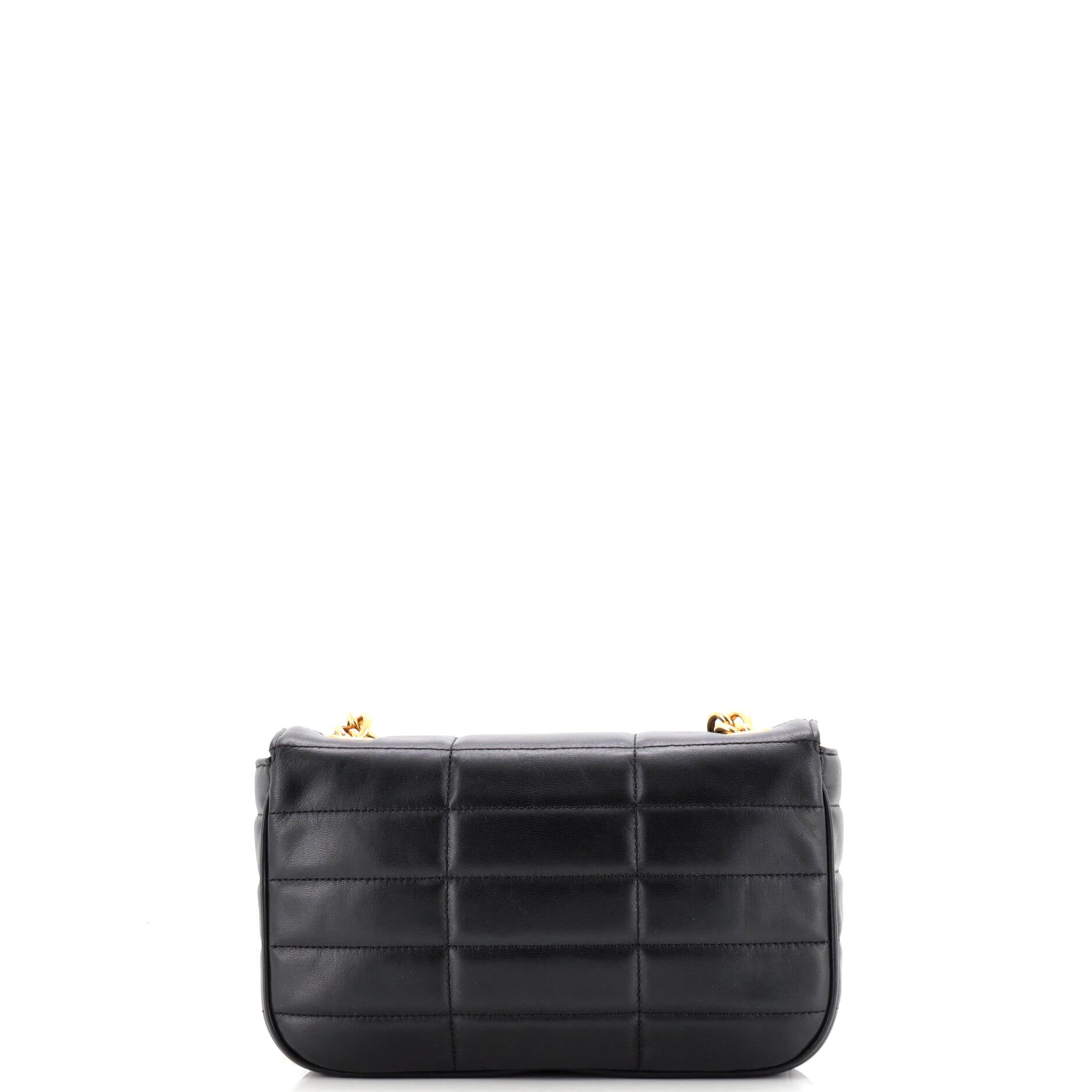 Logo Chain Flap Bag Quilted Goatskin Small