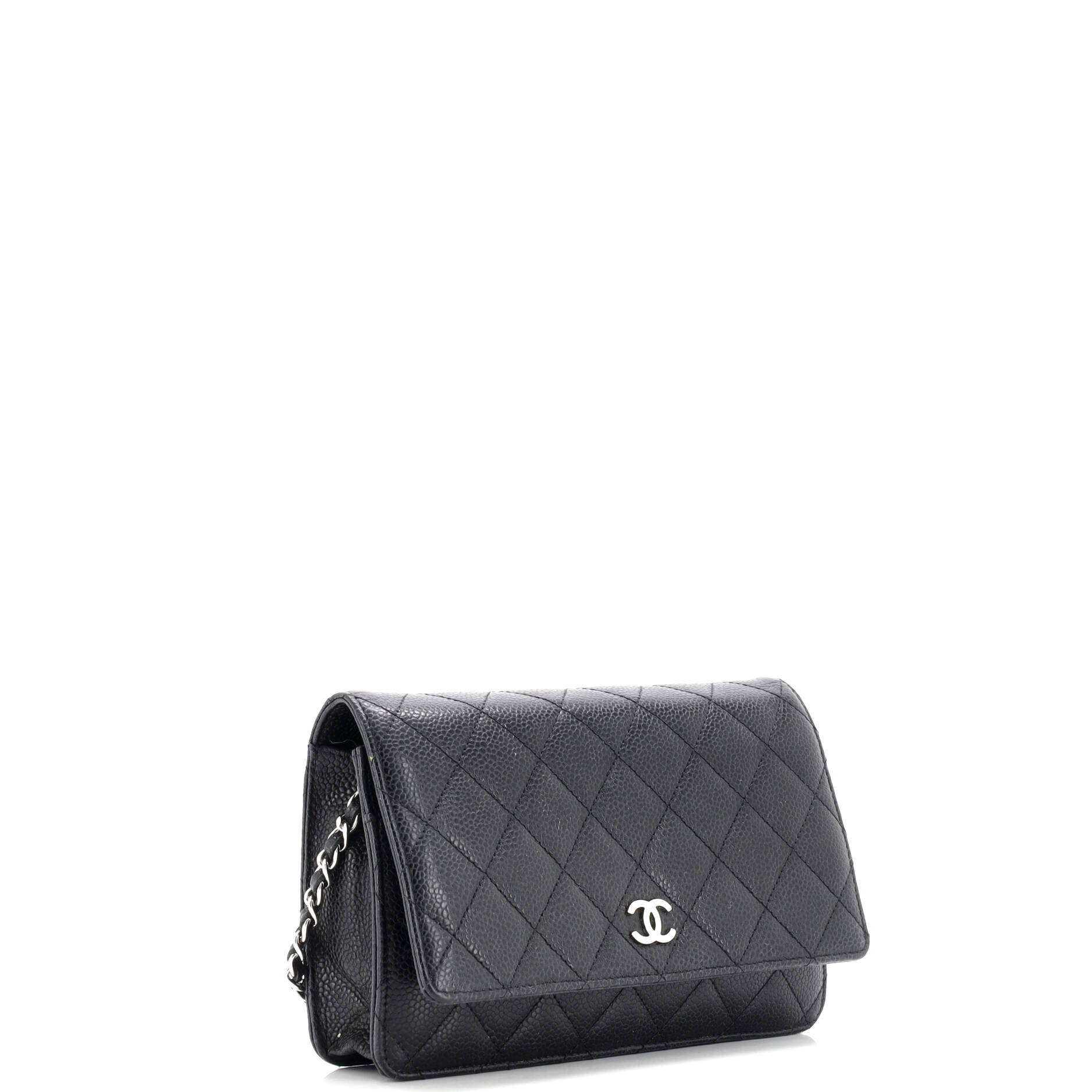 Wallet on Chain Quilted Caviar