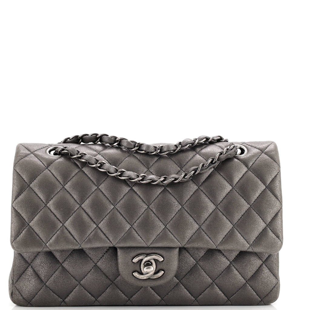 Classic Double Flap Bag Quilted Metallic Lambskin Medium
