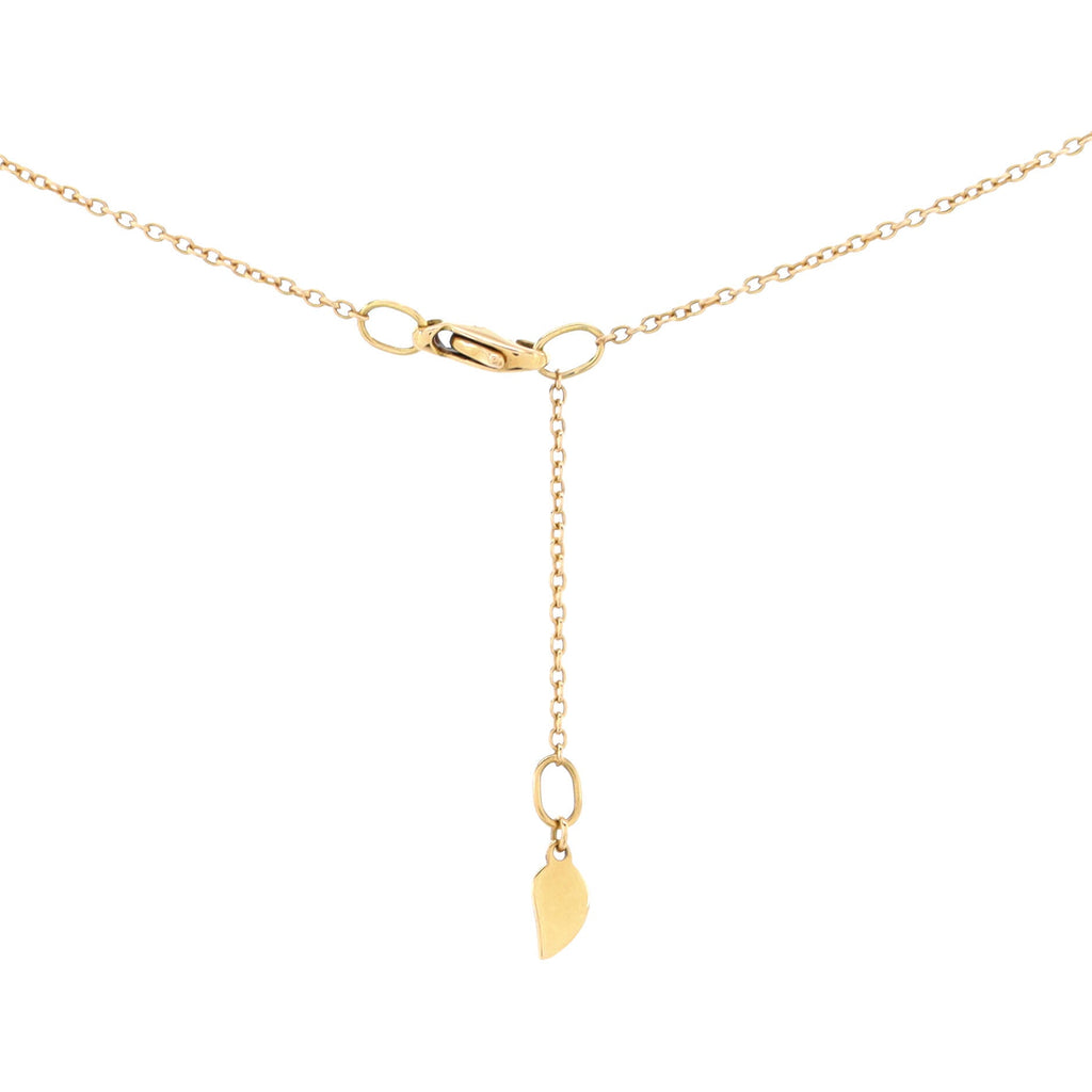 Rose Pendant Necklace 18K Yellow Gold with Diamond
