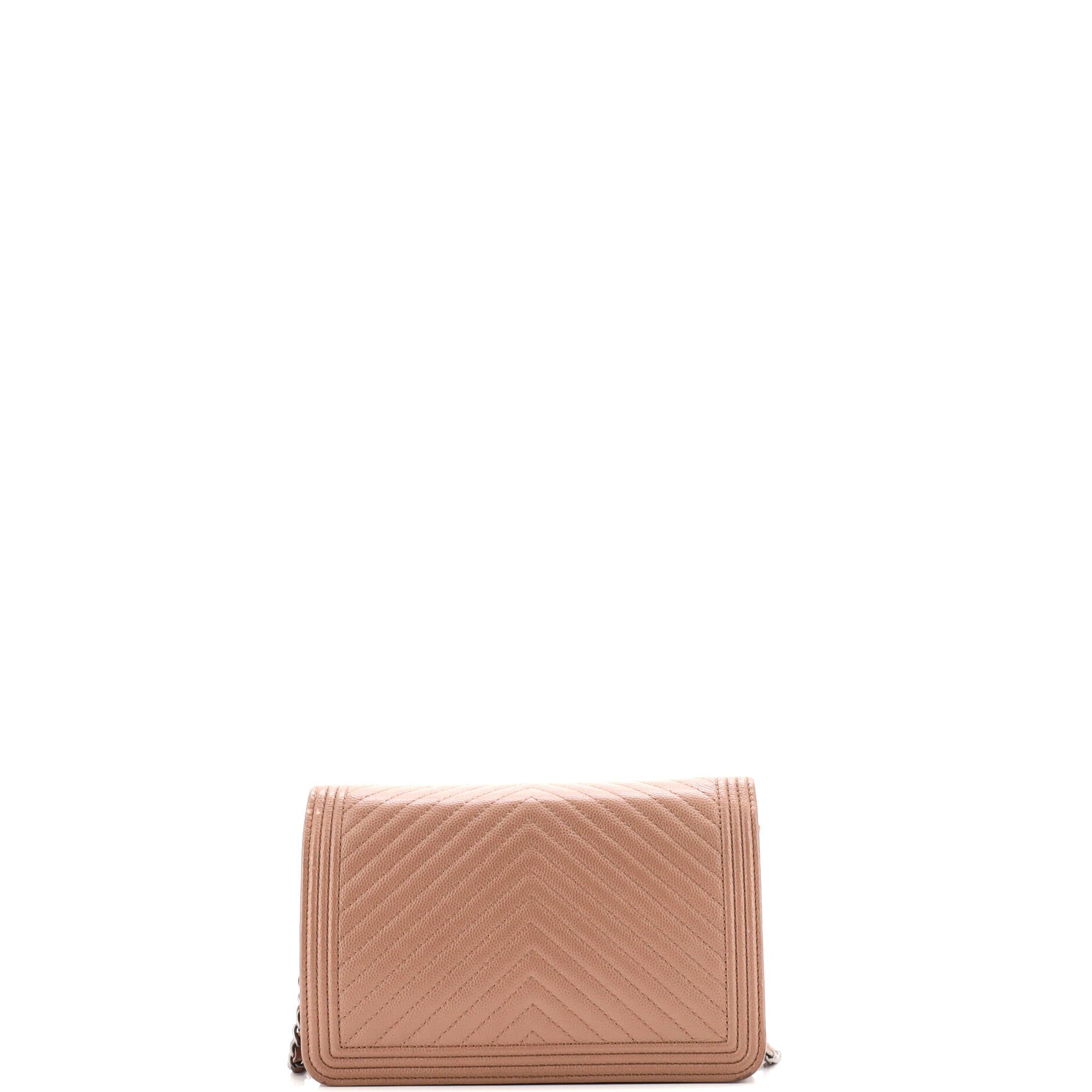 Boy Wallet on Chain Chevron Caviar