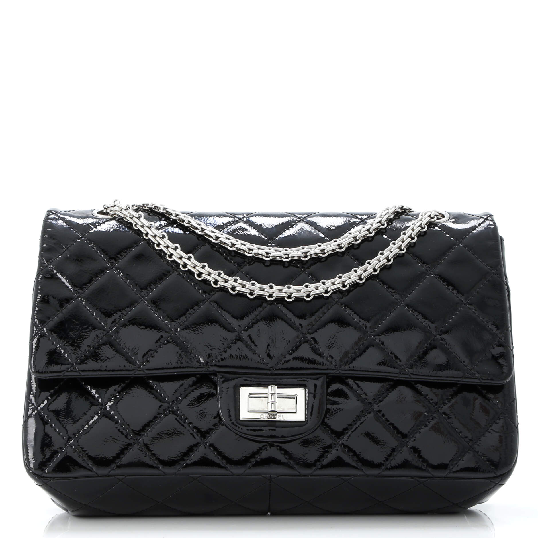 Reissue 2.55 Flap Bag Quilted Crinkled Patent 227