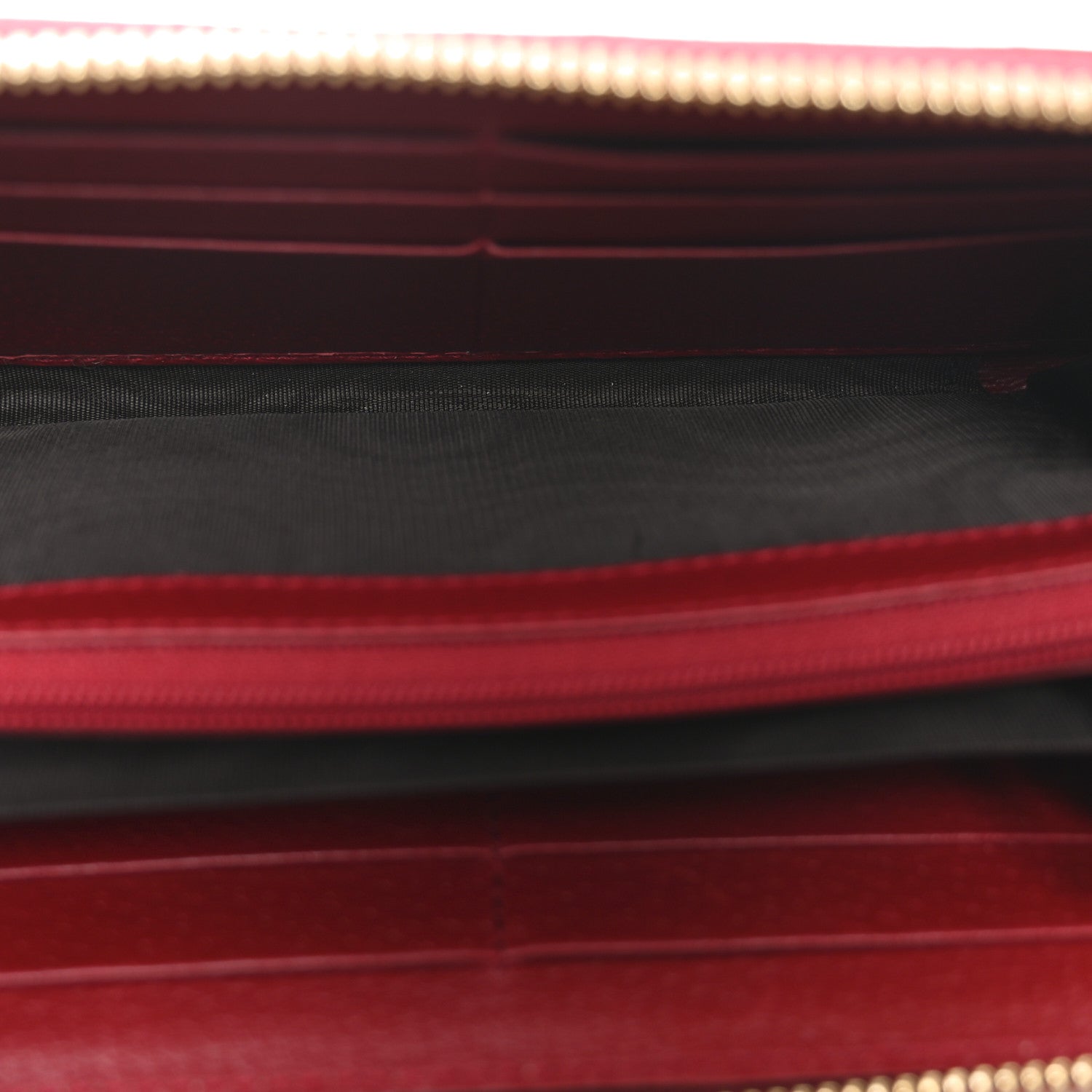 GG Supreme Monogram Tian Zip Around Wallet Beige Multicolor Red