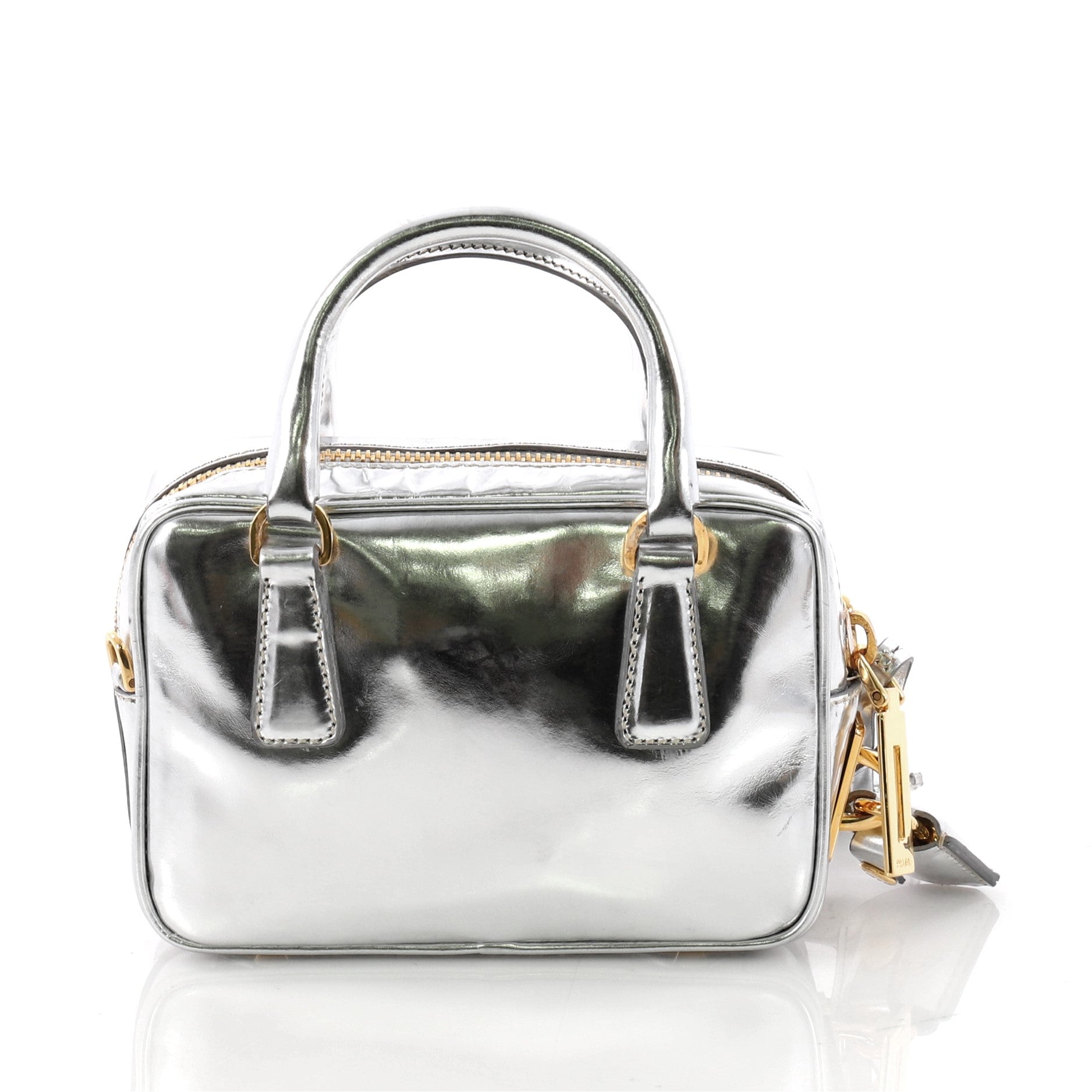 Chain Bauletto Crossbody Bag Saffiano Leather Mini