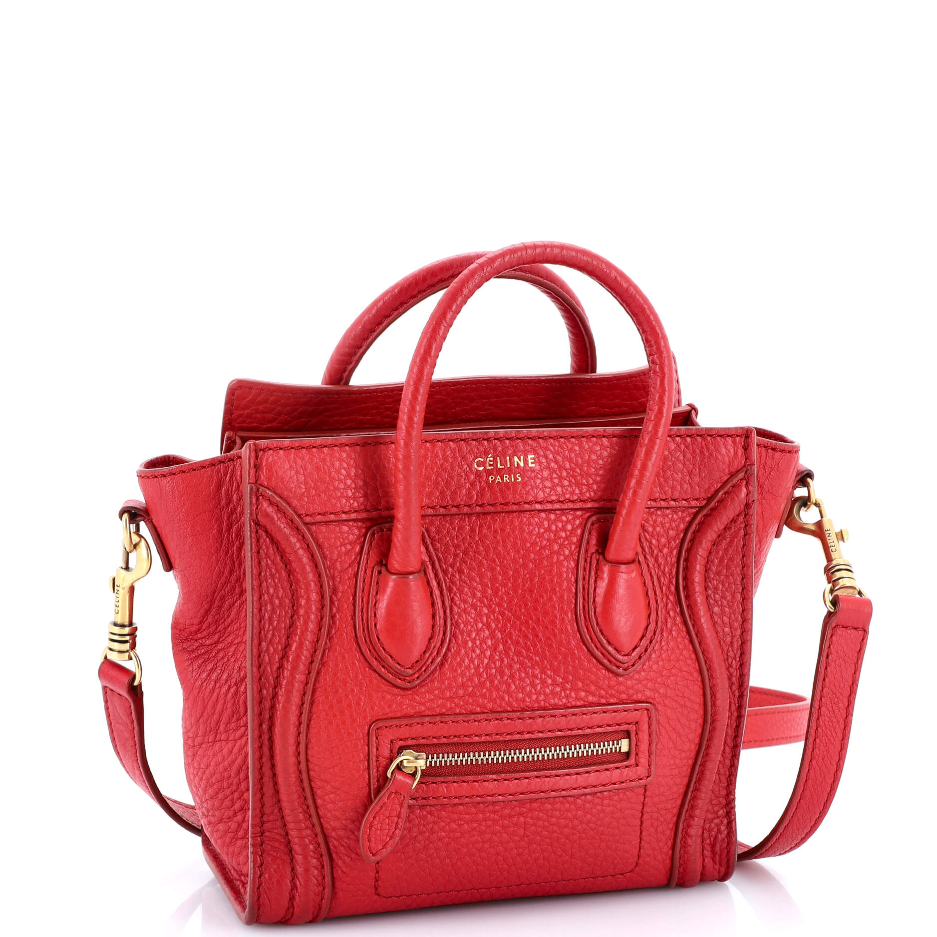 Luggage Bag Grainy Leather Nano