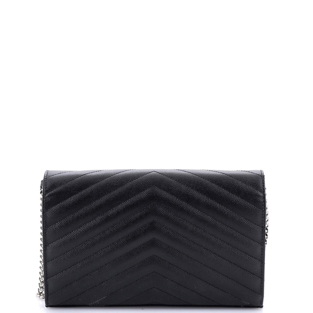 Classic Monogram Wallet on Chain Matelasse Chevron Leather Medium