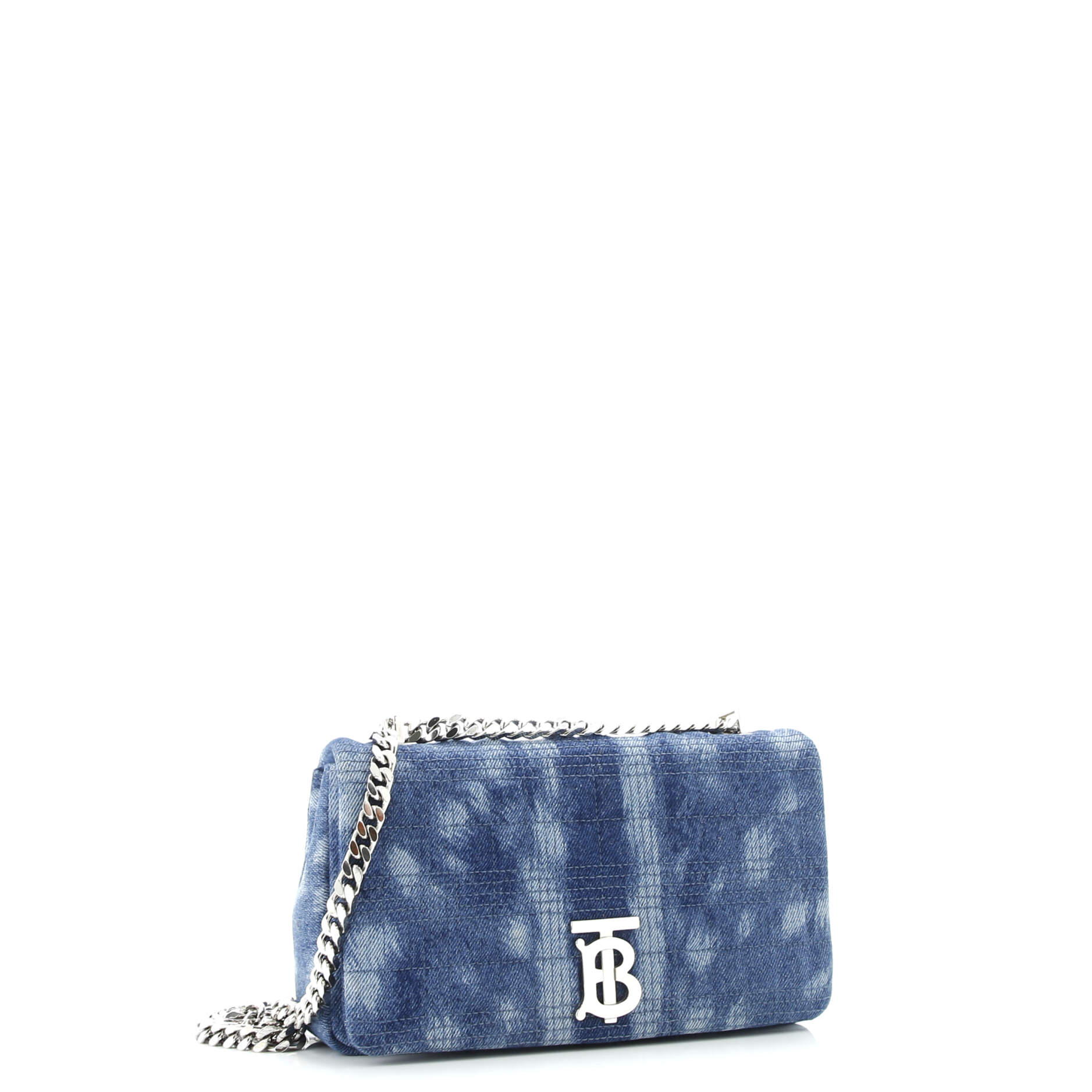 Lola Shoulder Bag Quilted Printed Denim Small