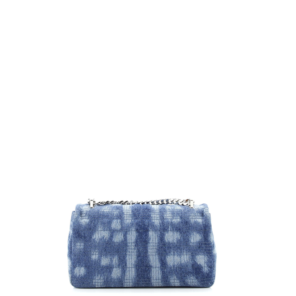 Lola Shoulder Bag Quilted Printed Denim Small