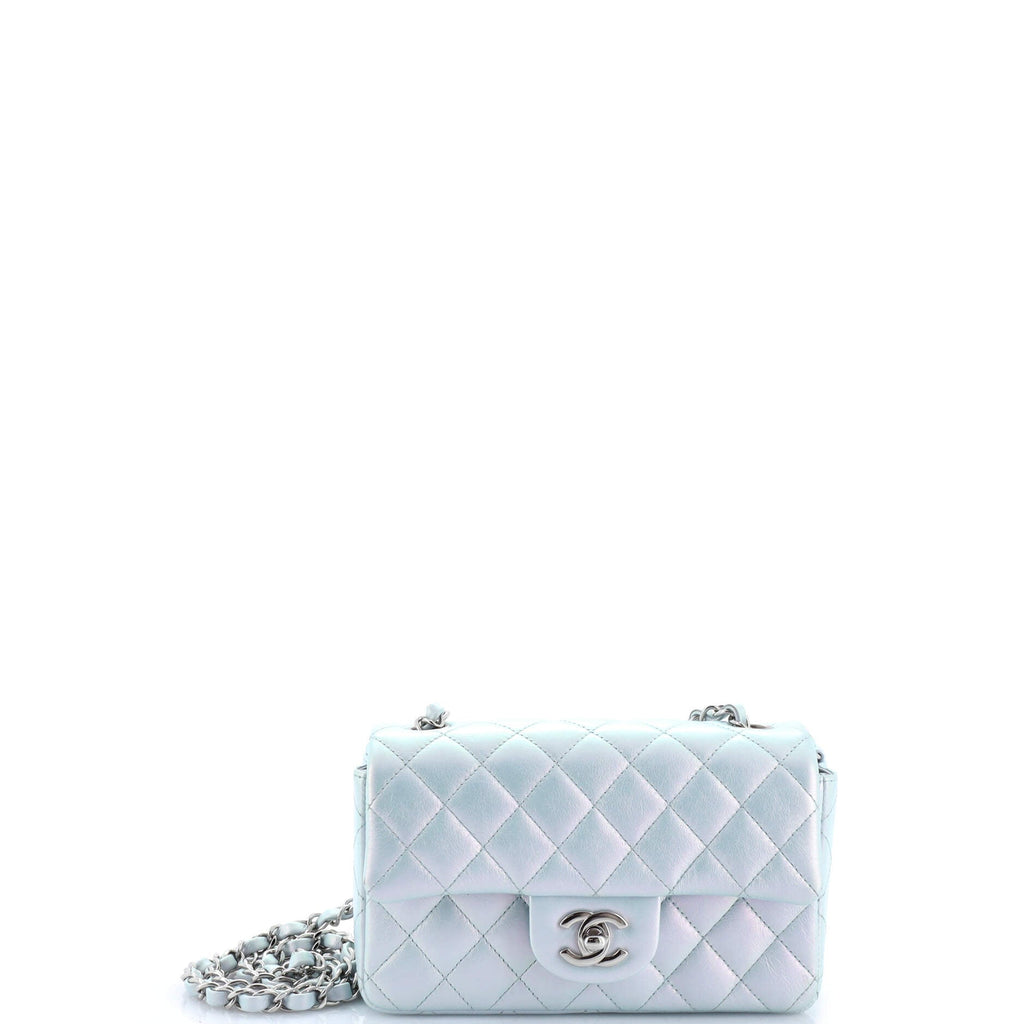 Classic Single Flap Bag Quilted Iridescent Calfskin Mini