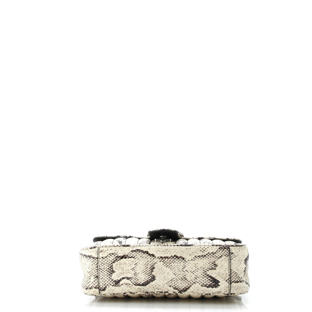 GG Marmont Flap Bag Matelasse Python Small