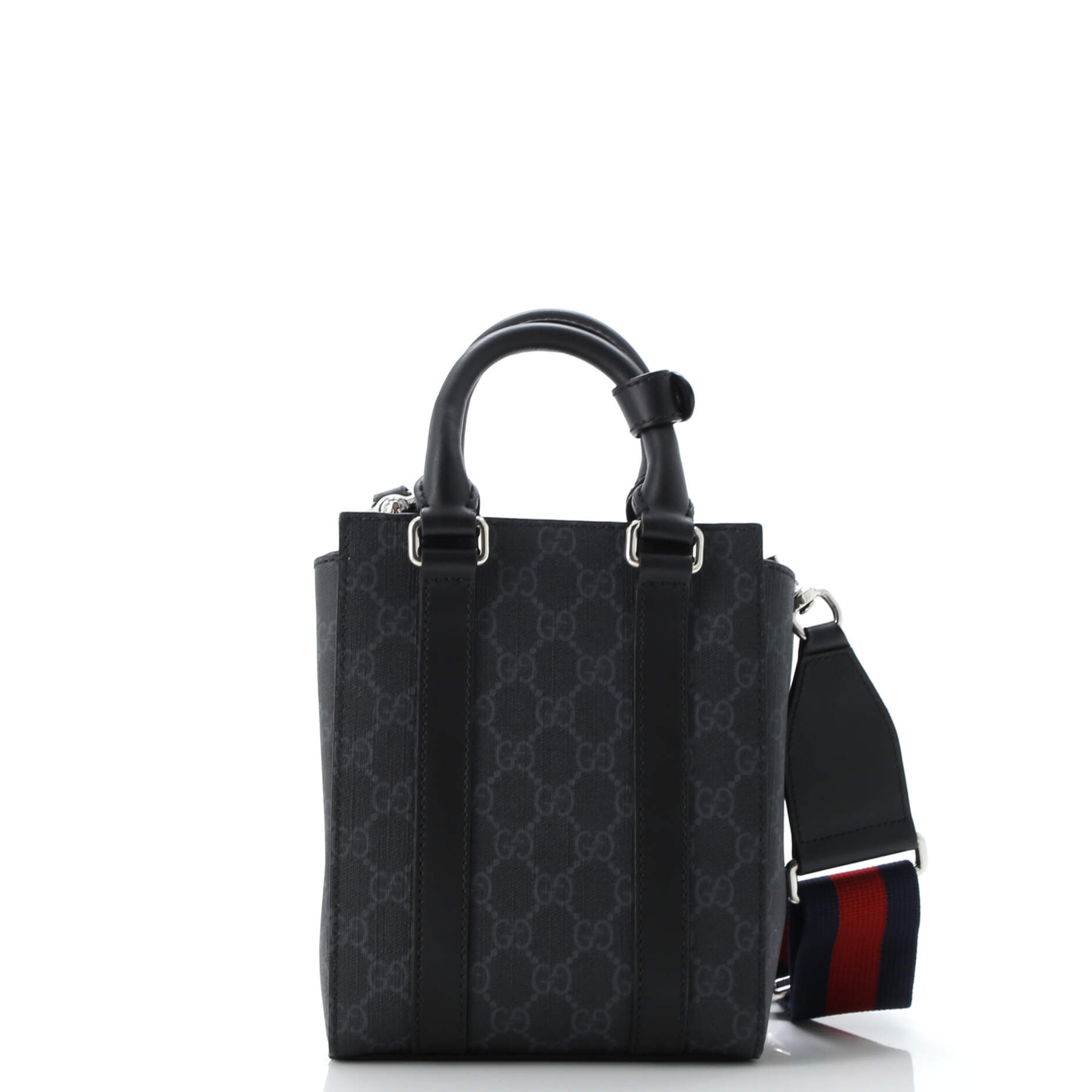 Convertible Web Open Tote GG Coated Canvas Mini