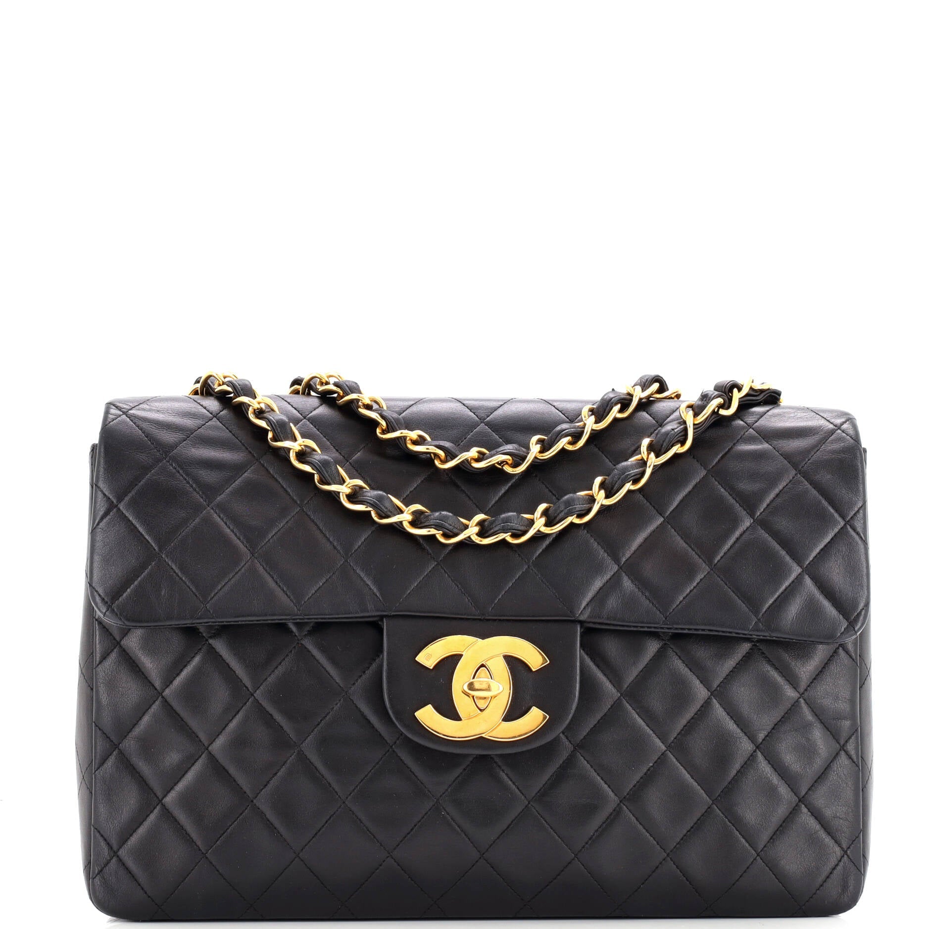 Vintage Classic Single Flap Bag Quilted Lambskin Maxi