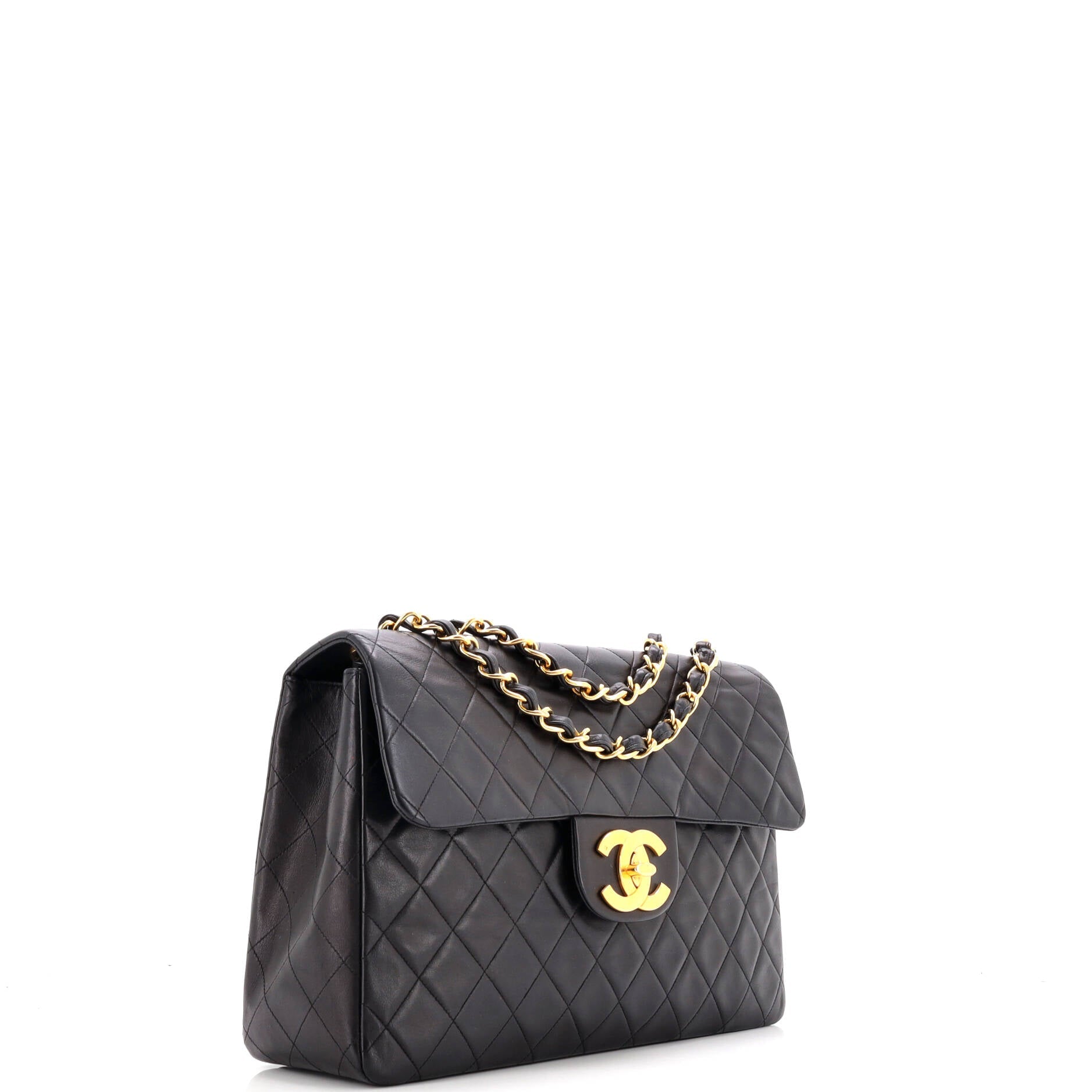 Vintage Classic Single Flap Bag Quilted Lambskin Maxi