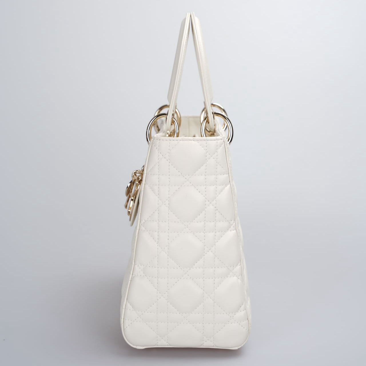 Christian Dior White Lady Dior Medium Bag