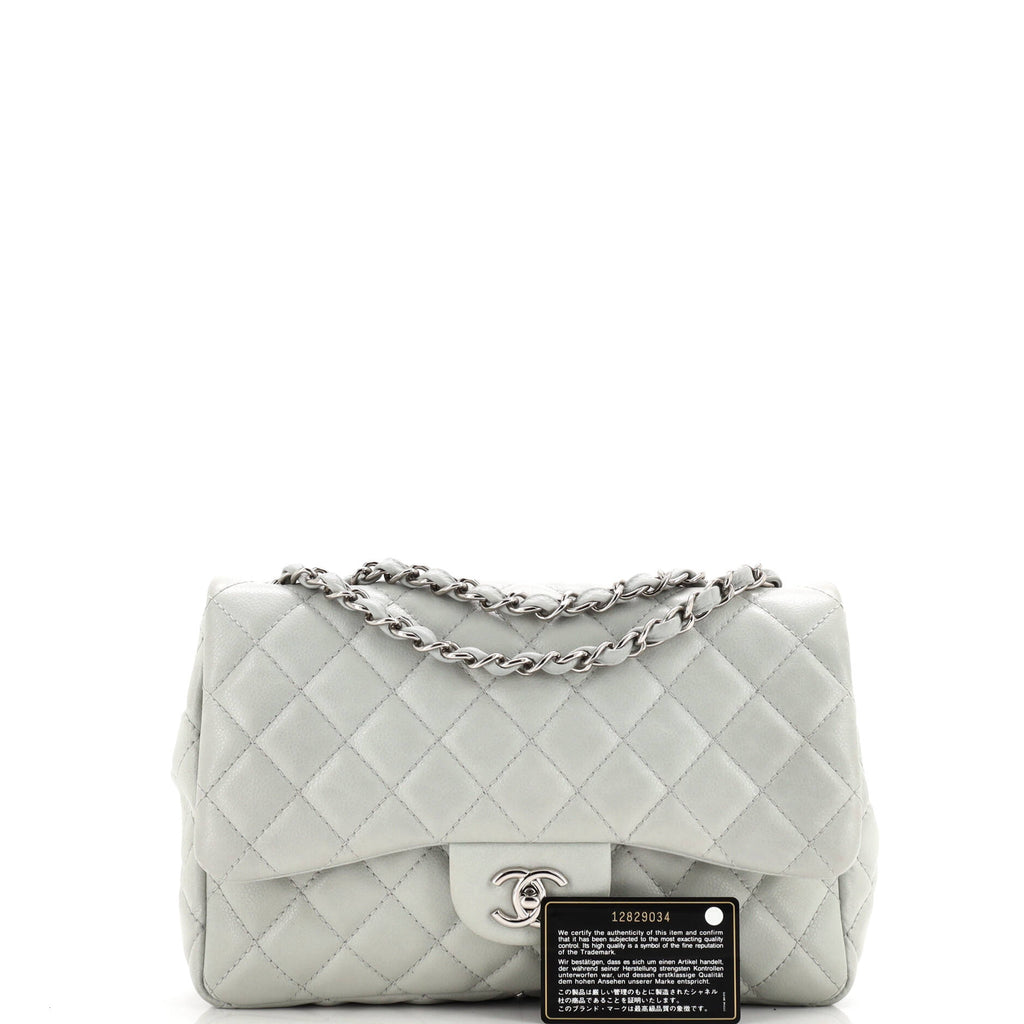 Vintage Classic Single Flap Bag Quilted Caviar Jumbo