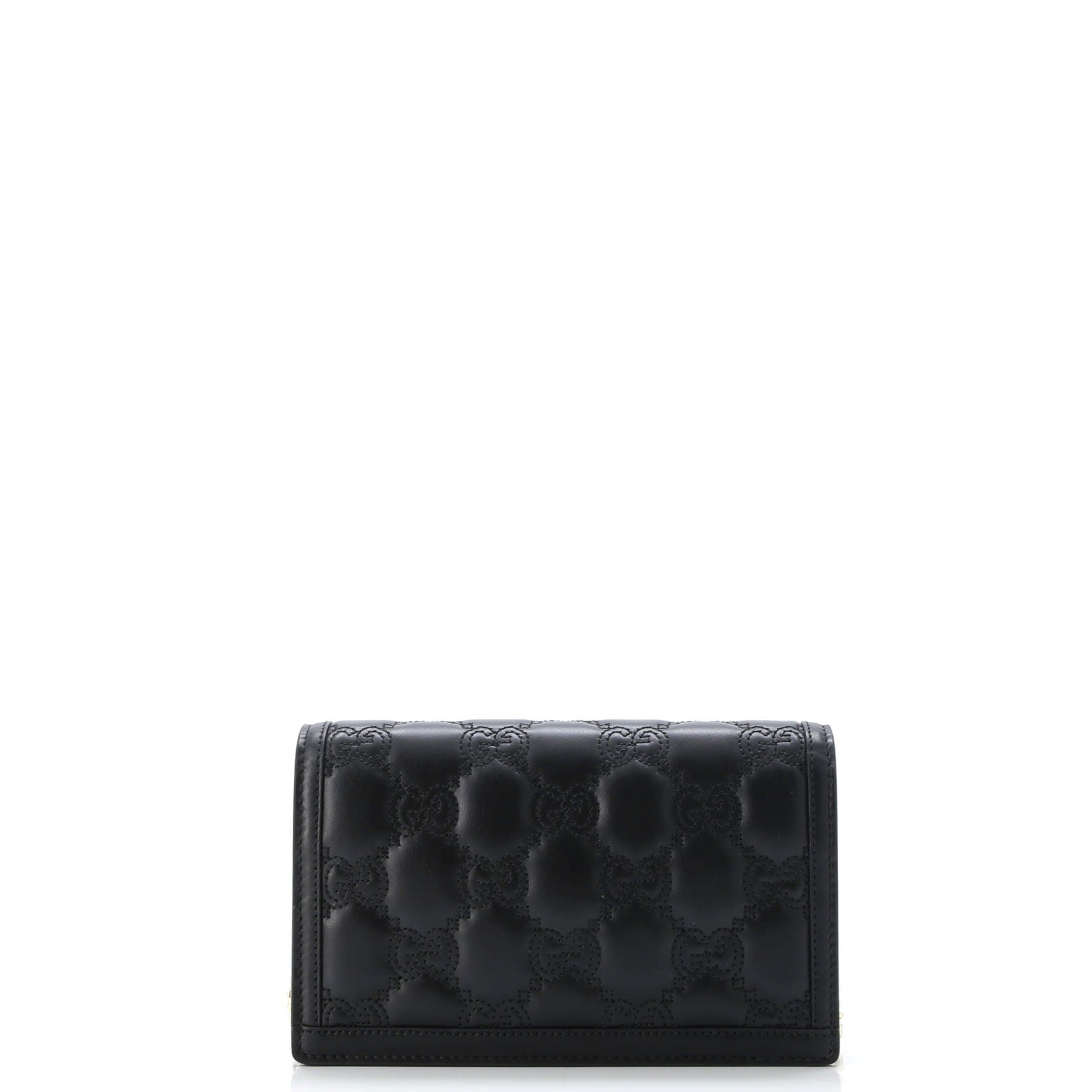 Petite GG Marmont Chain Wallet GG Matelasse Leather Mini