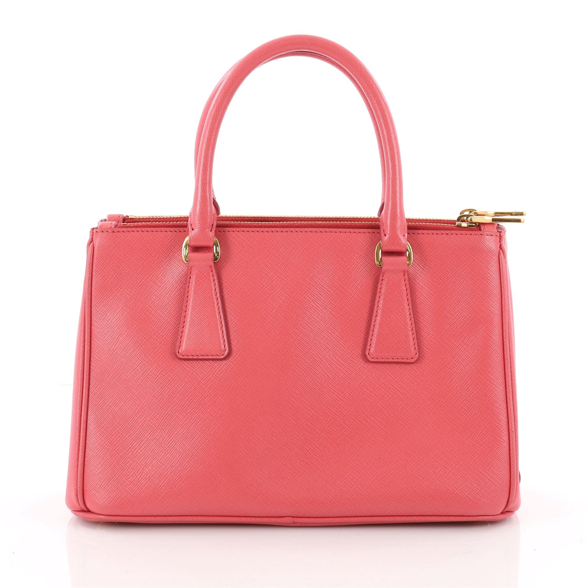 Double Zip Lux Tote Saffiano Leather Mini